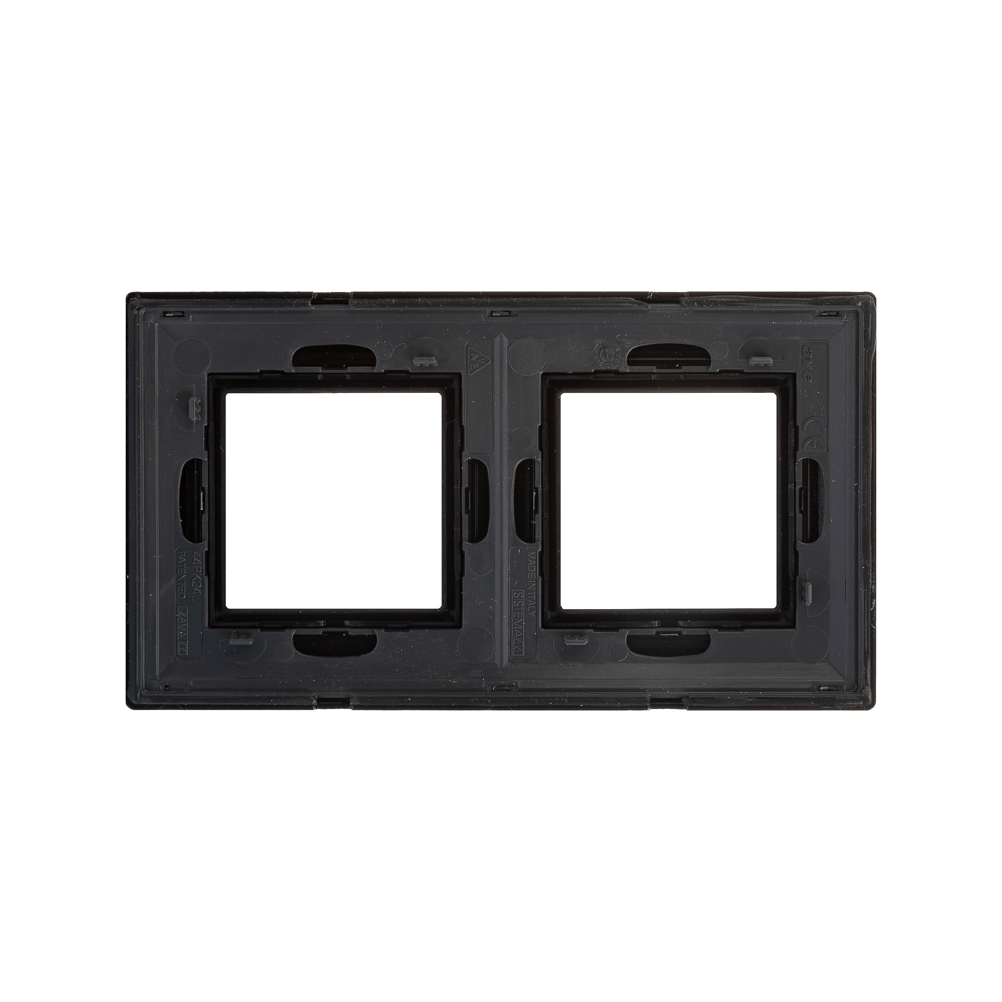 Рамка из металла, "Avanti", черная, 2 поста (4 мод.)