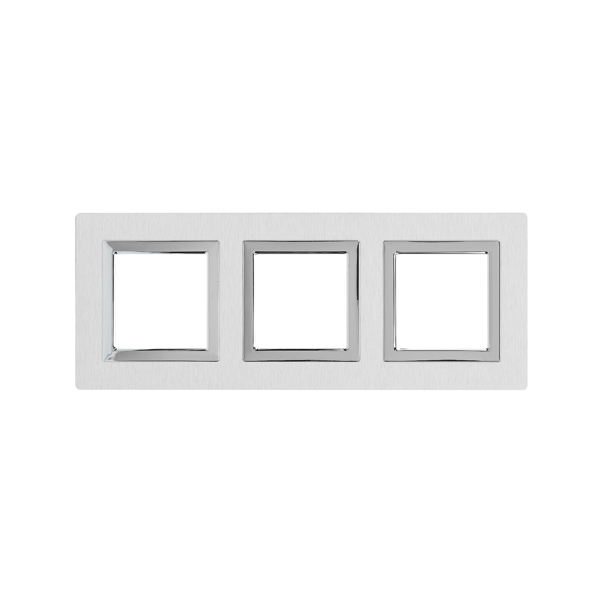 Рамка из алюминия, "Avanti", серая, 3 поста (6 мод.)