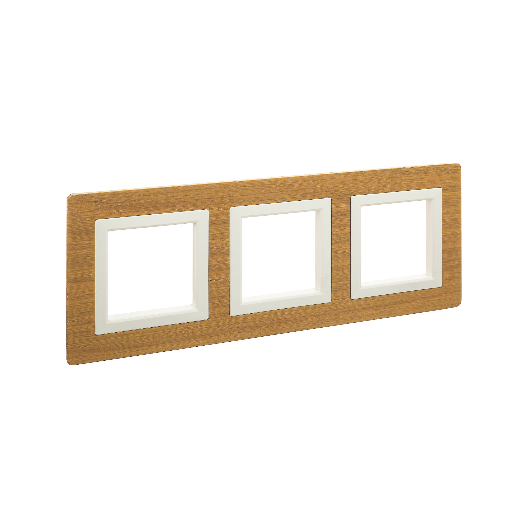 Рамка из натурального дерева, "Avanti", беленый дуб, 3 поста (6 мод.)