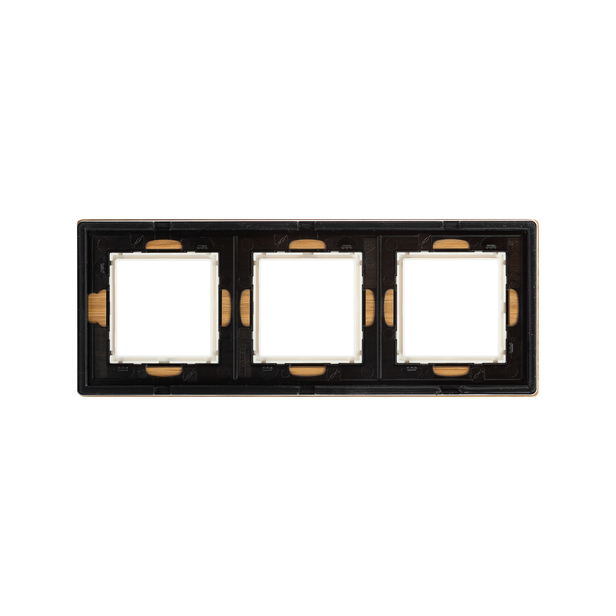 Рамка из натурального дерева, "Avanti", беленый дуб, 3 поста (6 мод.)