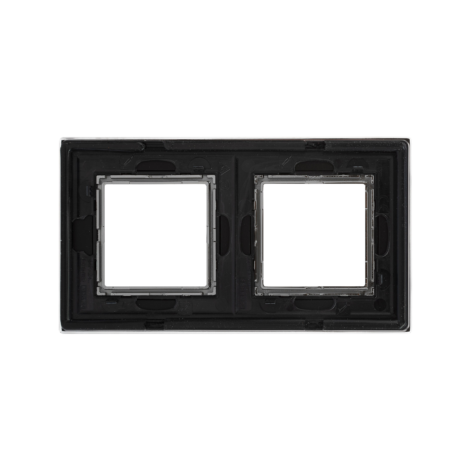 Рамка из натурального стекла, "Avanti", черная, 2 поста (4 мод.)
