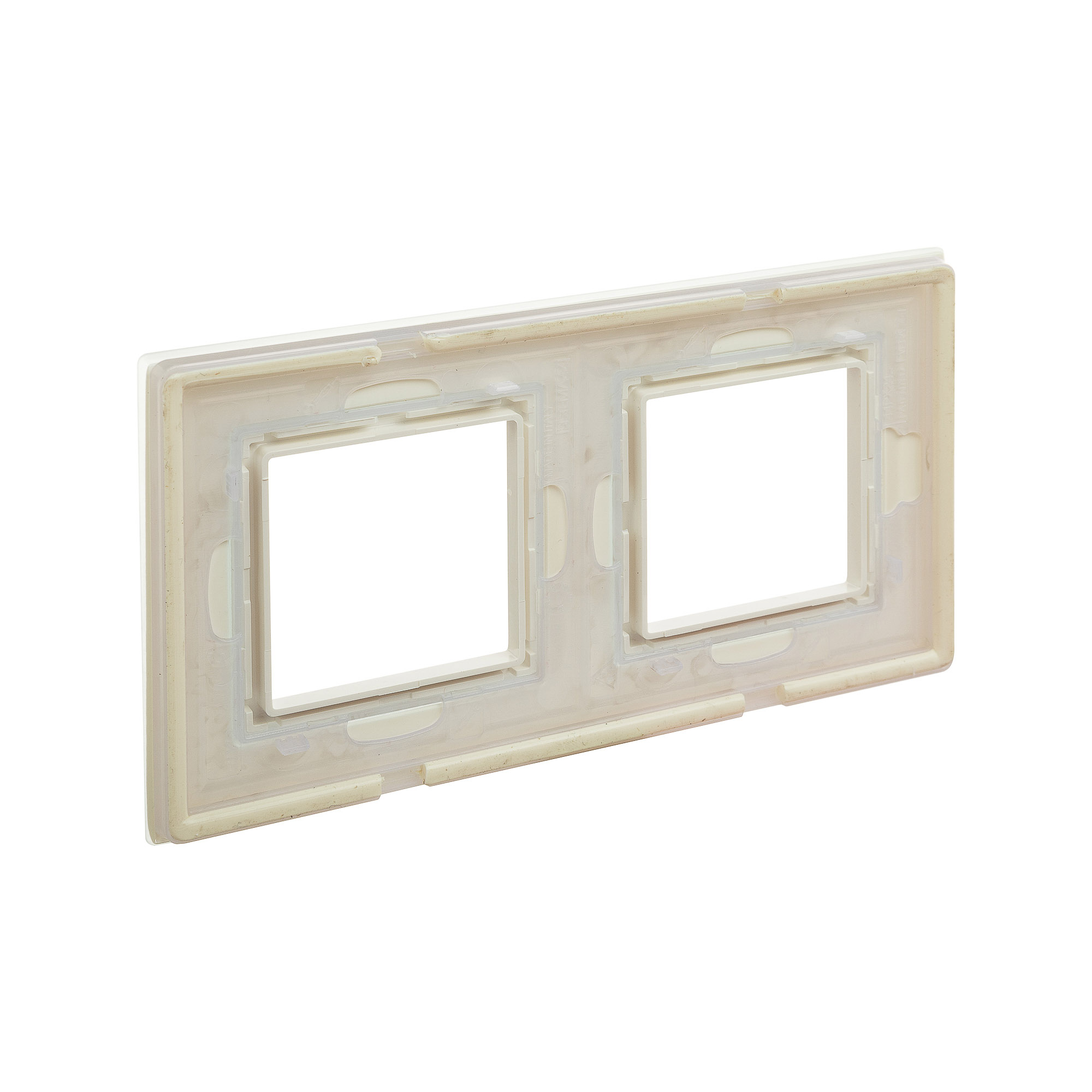 Рамка из натурального стекла, "Avanti", светло-зеленая, 2 поста (4 мод.)