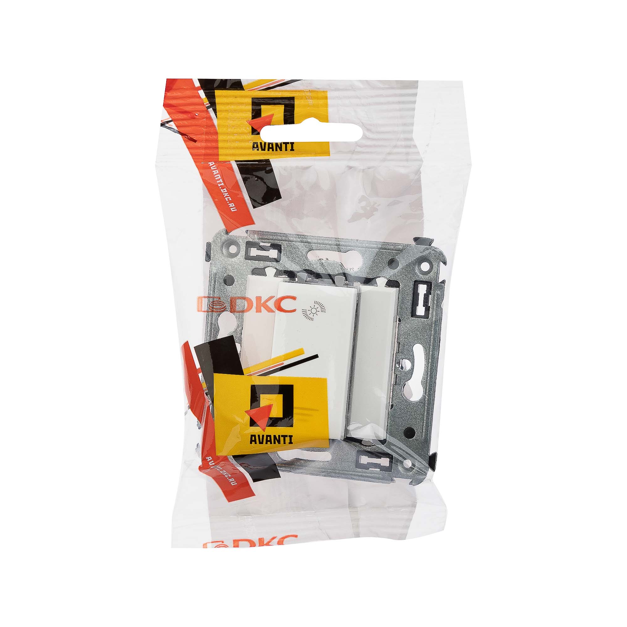 Диммер кнопочный в стену для LED ламп, "Avanti", "Белое облако"