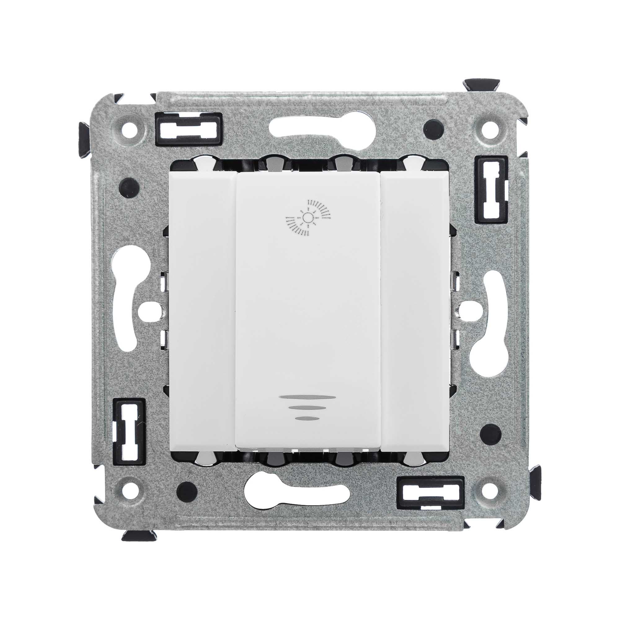 Диммер кнопочный в стену для LED ламп, "Avanti", "Белое облако"