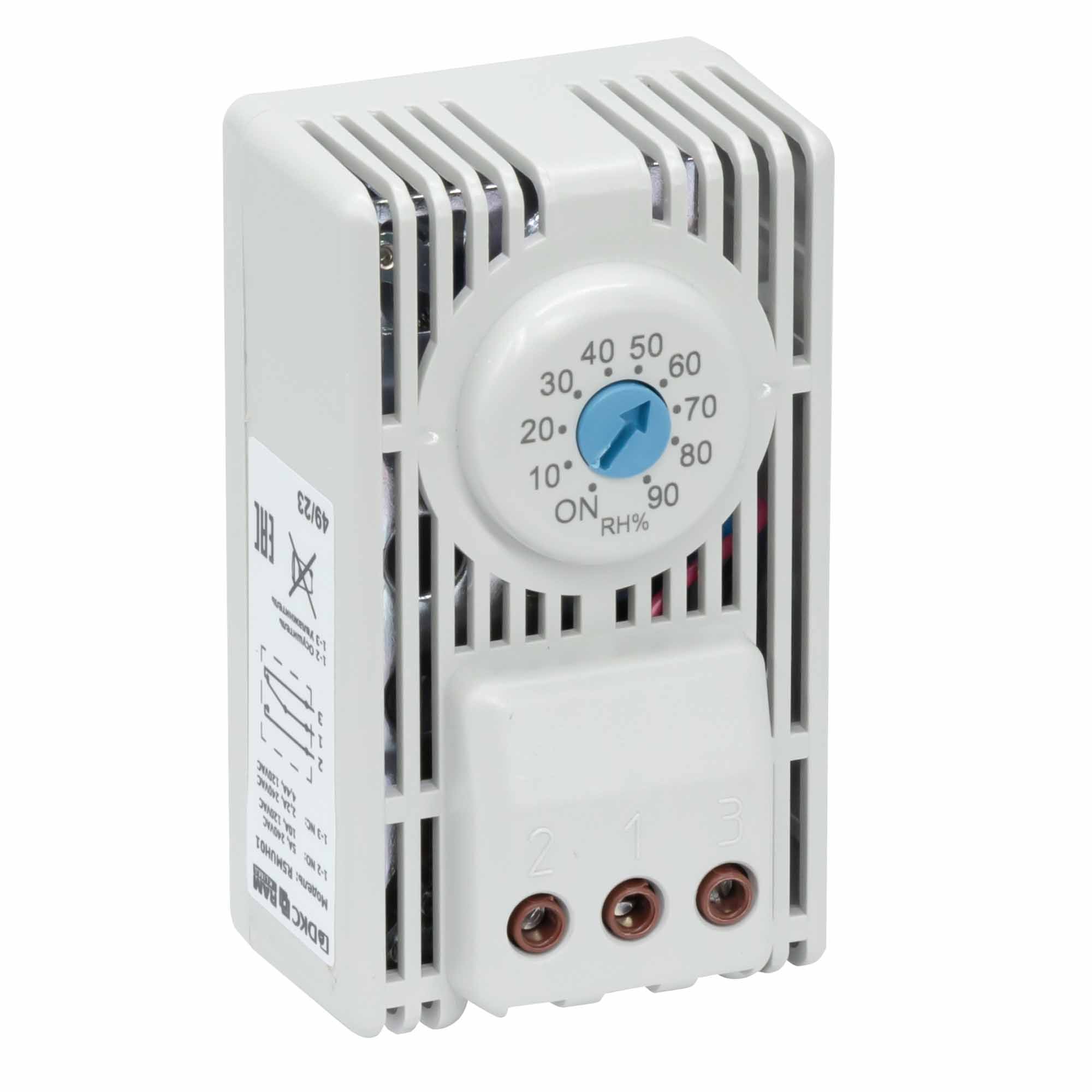 Гигростат с регулируемым диапазоном влажности 10…90%, переключающий контакт