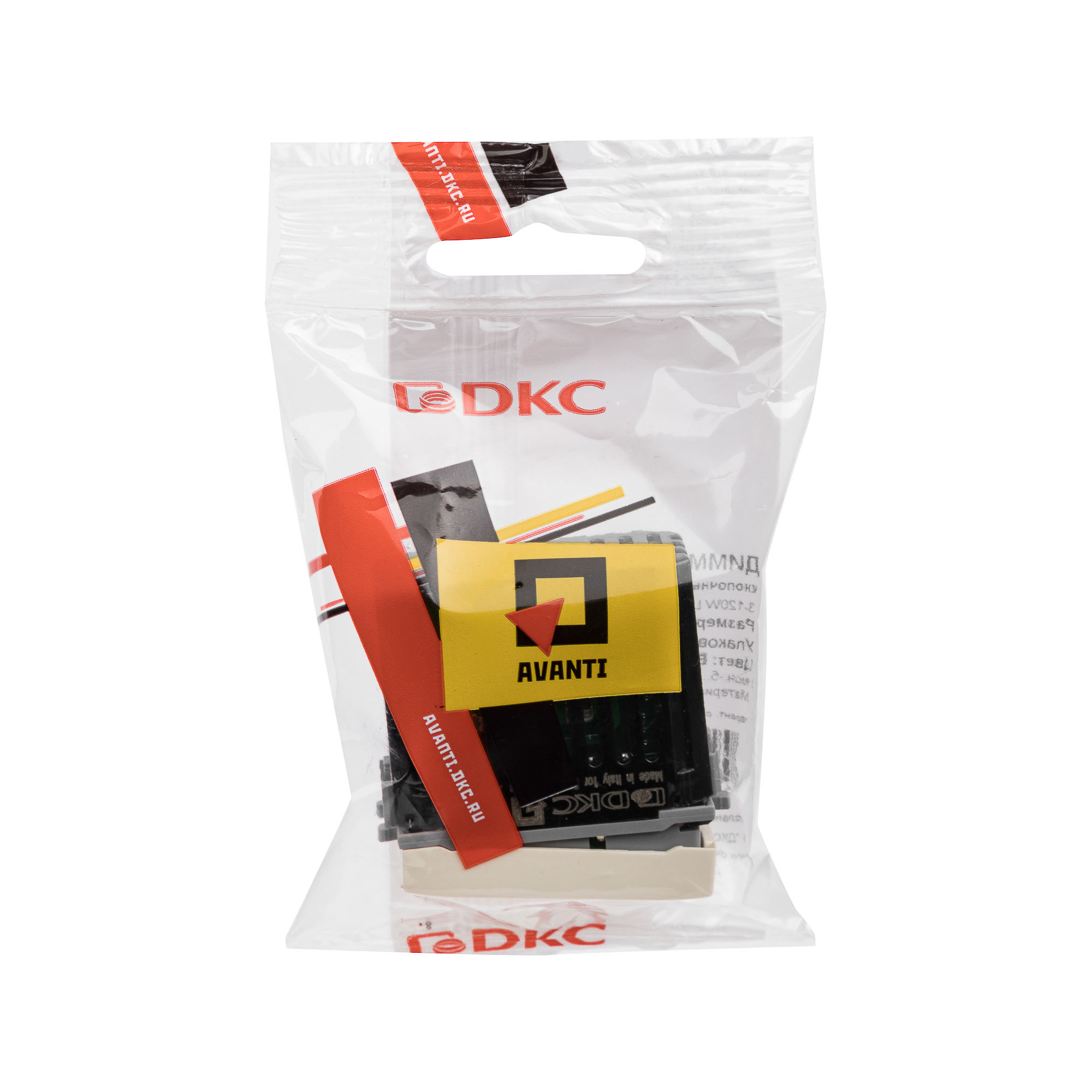 Диммер кнопочный модульный для LED ламп, "Avanti", "Ванильная дымка", 1 модуль