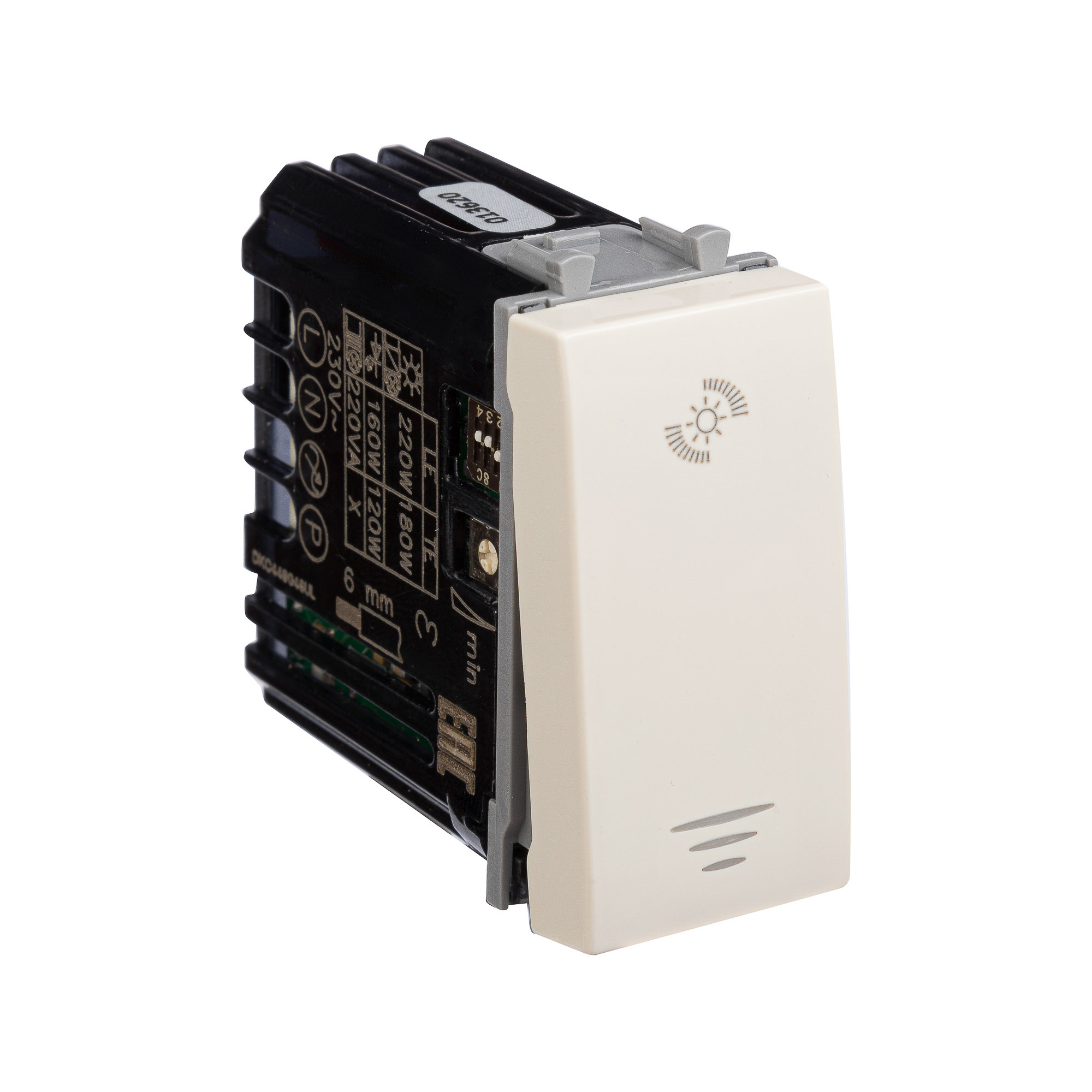 Диммер кнопочный модульный для LED ламп, "Avanti", "Ванильная дымка", 1 модуль