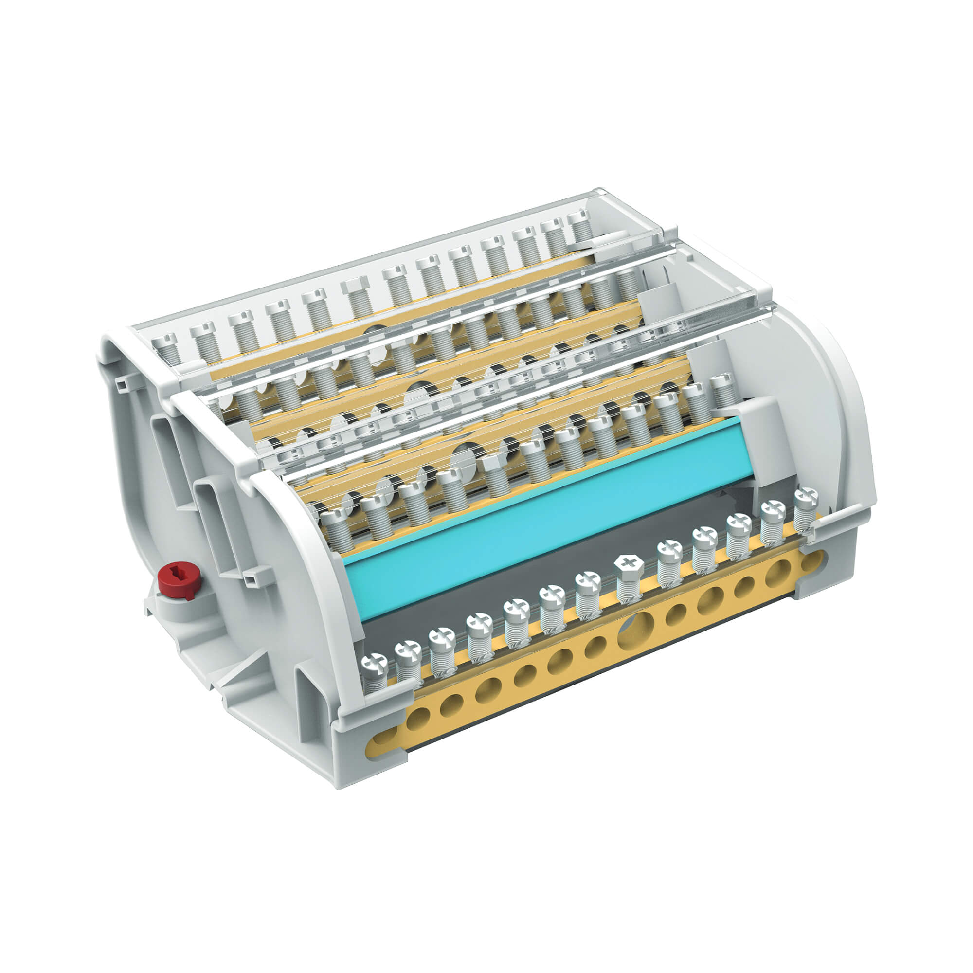 Блок распределения многополюсный 5 полюса, 160А 1/95кв.мм, 13/25кв.мм
