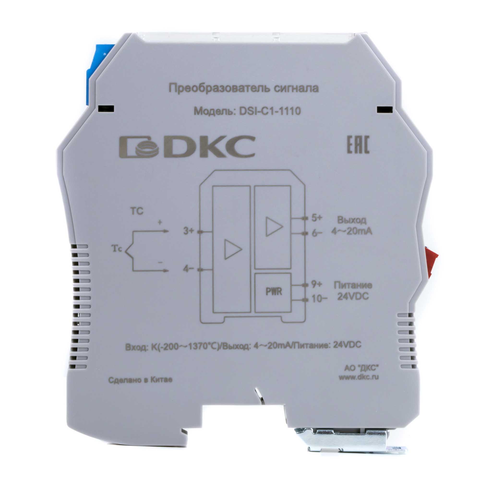 Преобразователь сигнала DSI, 1 вход TC тип K, 1 выход 4…20 мА