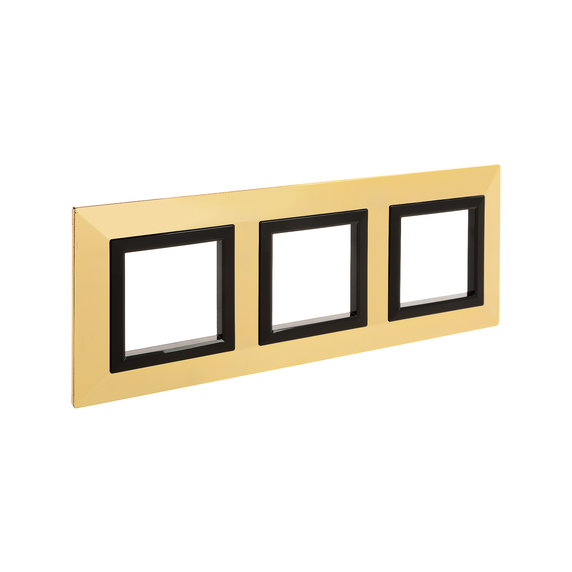 Рамка из металла, "Avanti", золотая, 3 поста (6 мод.)