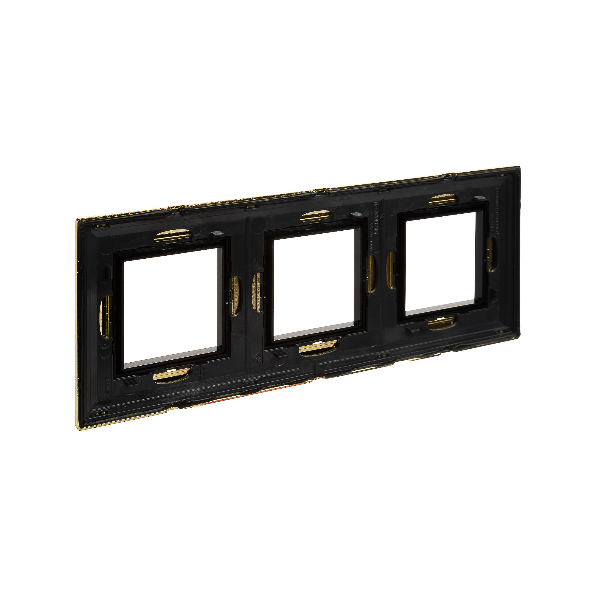 Рамка из металла, "Avanti", золотая, 3 поста (6 мод.)