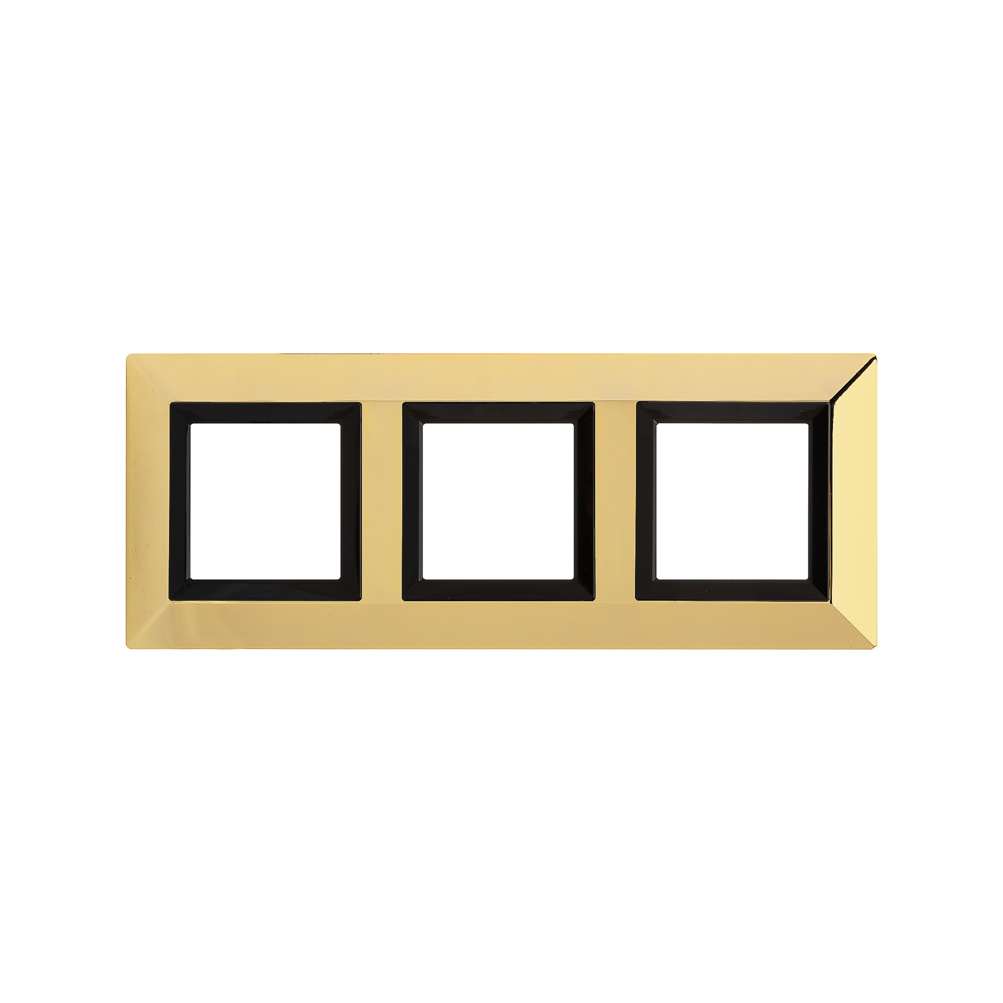Рамка из металла, "Avanti", золотая, 3 поста (6 мод.)