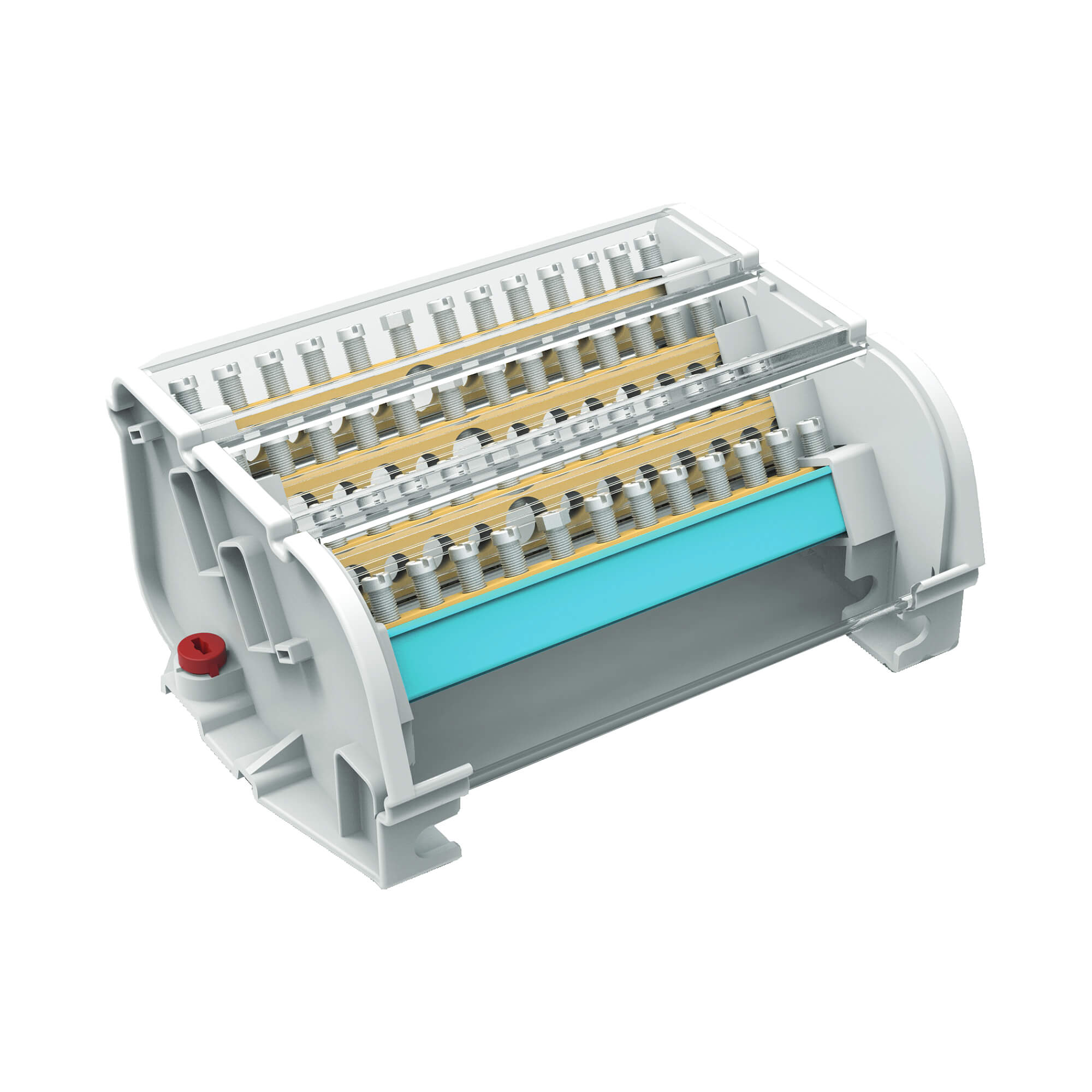 Блок распределения многополюсный 4 полюса, 160А 1/95кв.мм, 13/25кв.мм