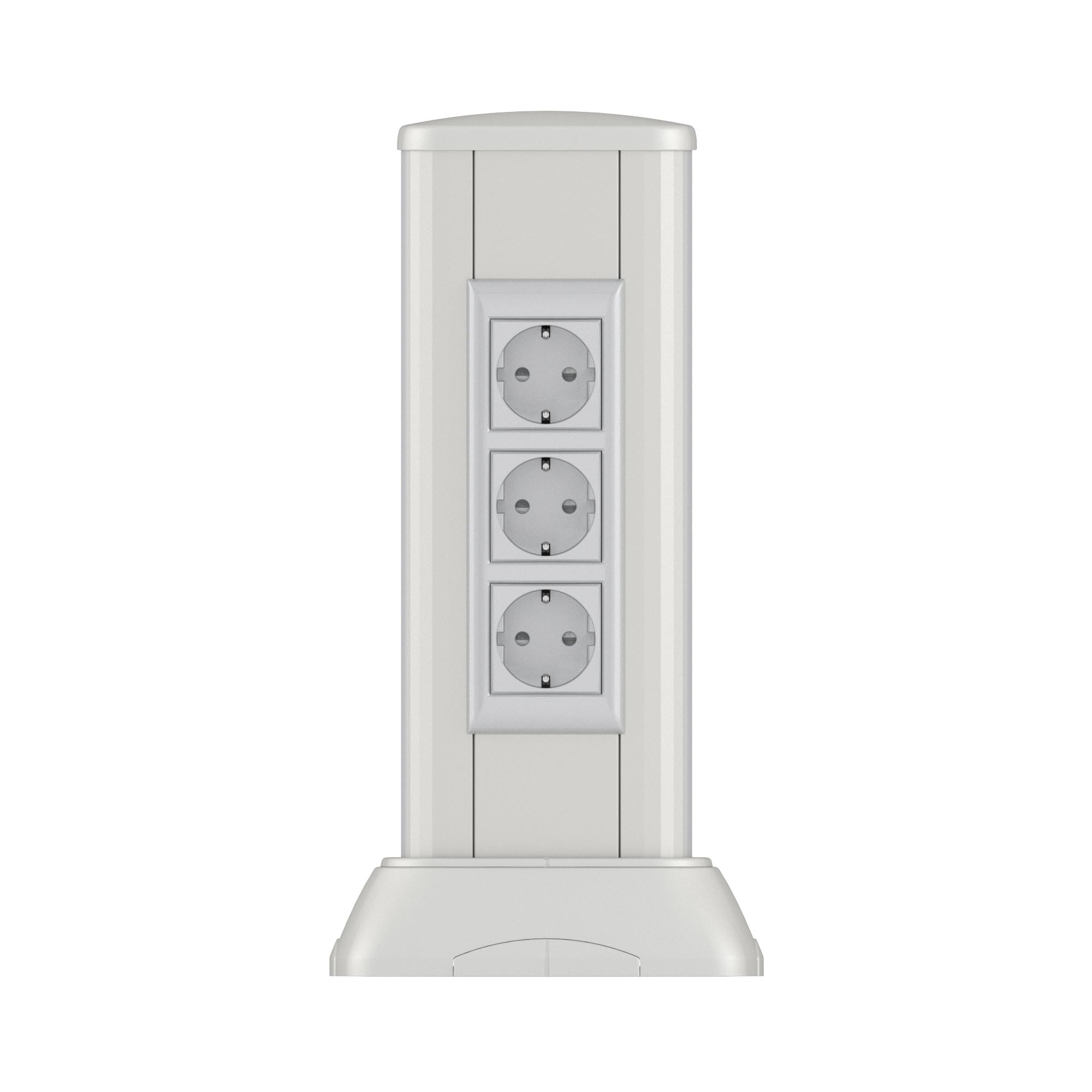 Миниколонна алюминиевая 0,35 м, цвет светло-серебристый металлик