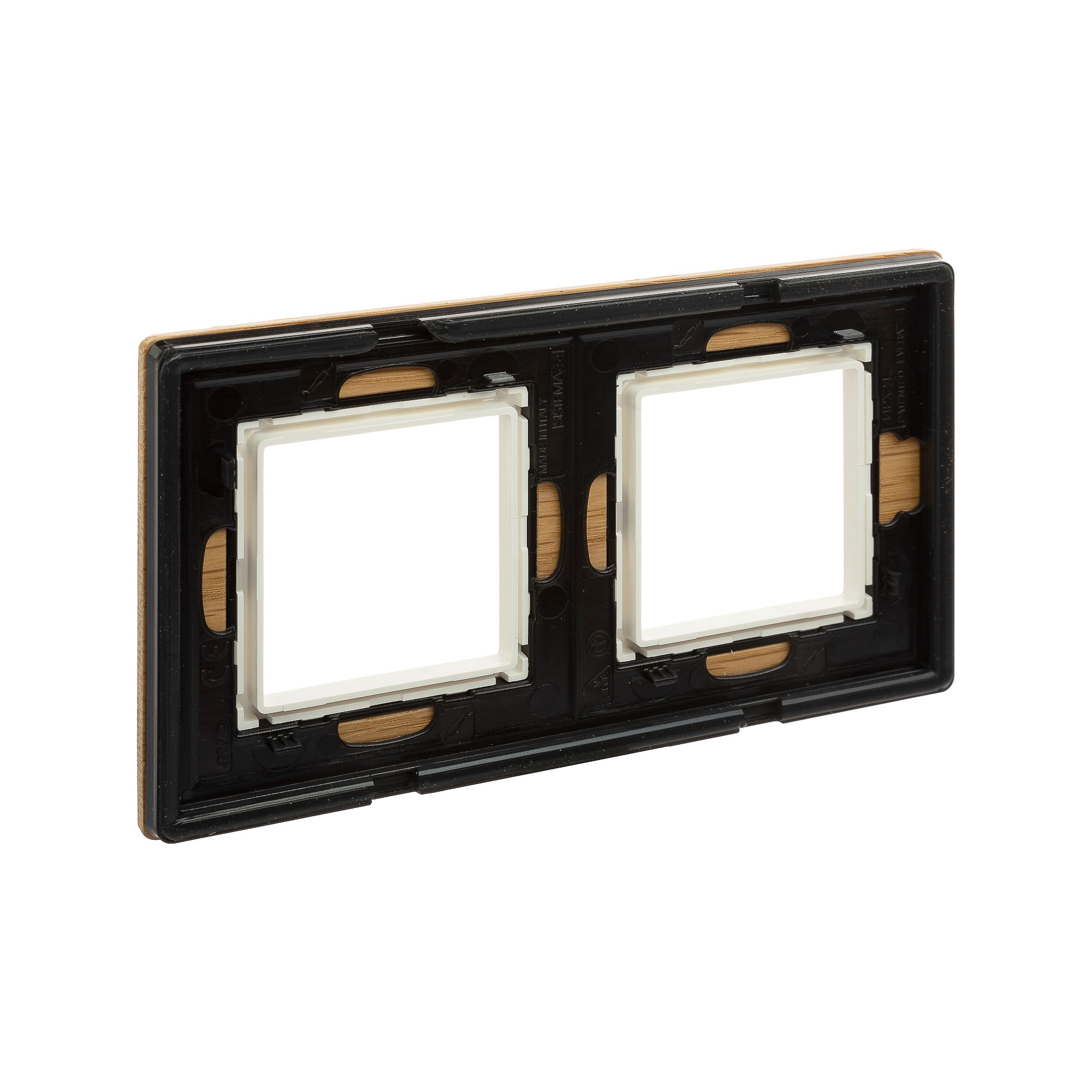 Рамка из натурального дерева, "Avanti", беленый дуб, 2 поста (4 мод.)