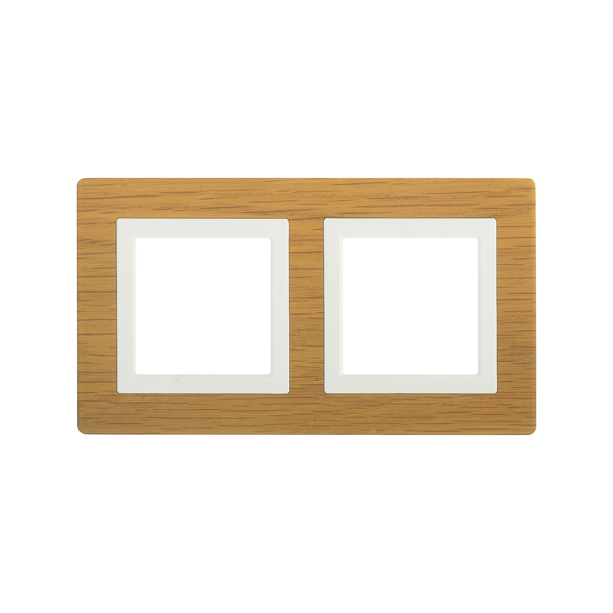Рамка из натурального дерева, "Avanti", беленый дуб, 2 поста (4 мод.)