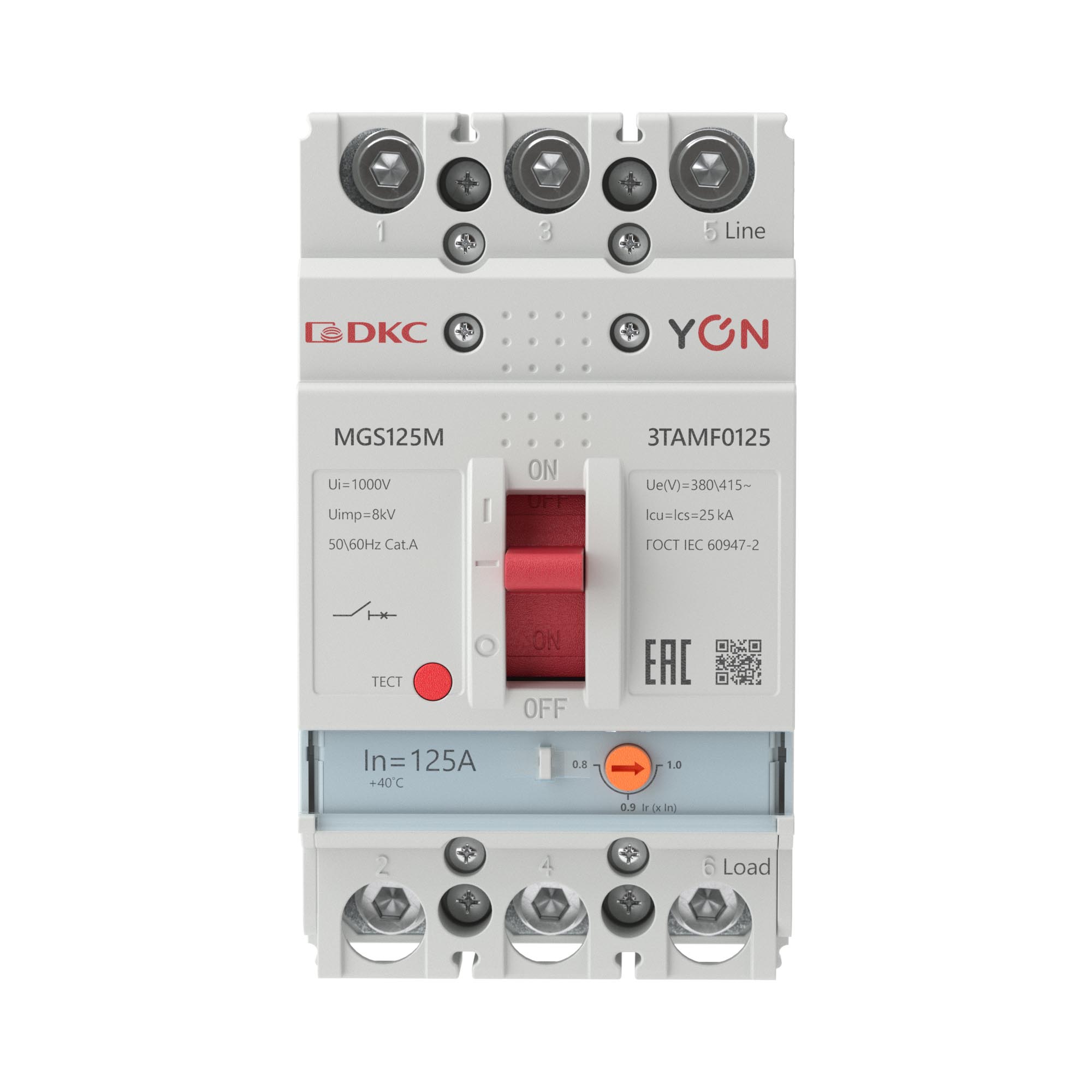 Авт. выкл. YON MGS125 3P 100-125A 25kA