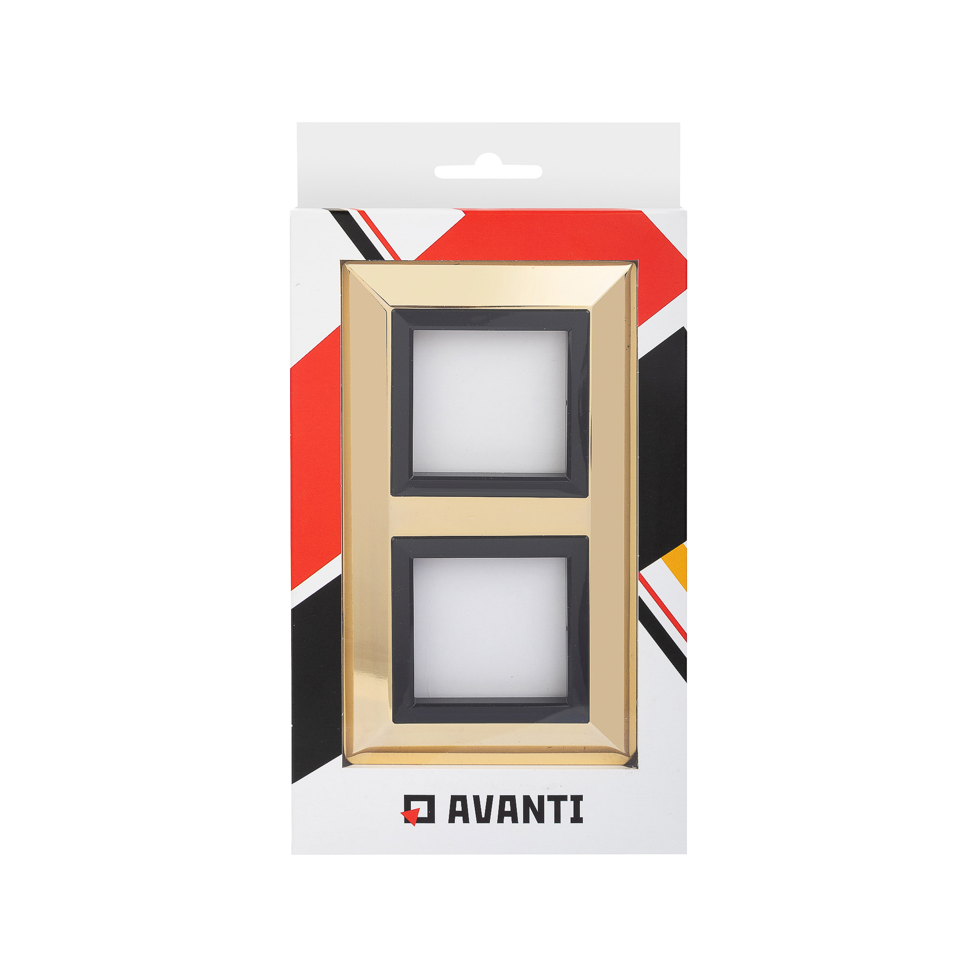 Рамка из металла, "Avanti", золотая, 2 поста (4 мод.)