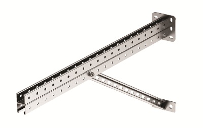 Консоль для тяжелых нагрузок 900 мм с  укосиной, горячеоцинкованная