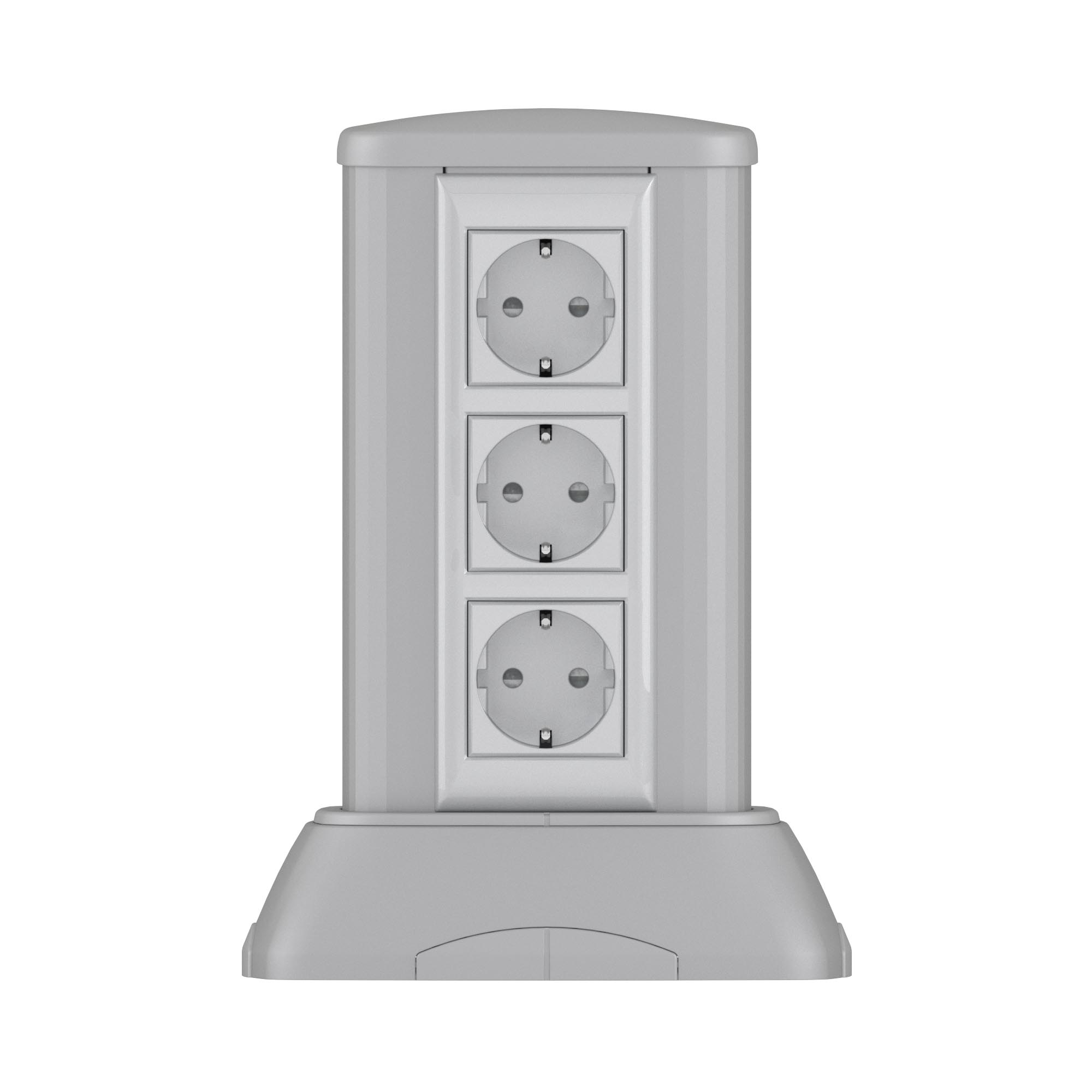 Миниколонна алюминиевая, 0.25м, цвет темно-серебристый металлик