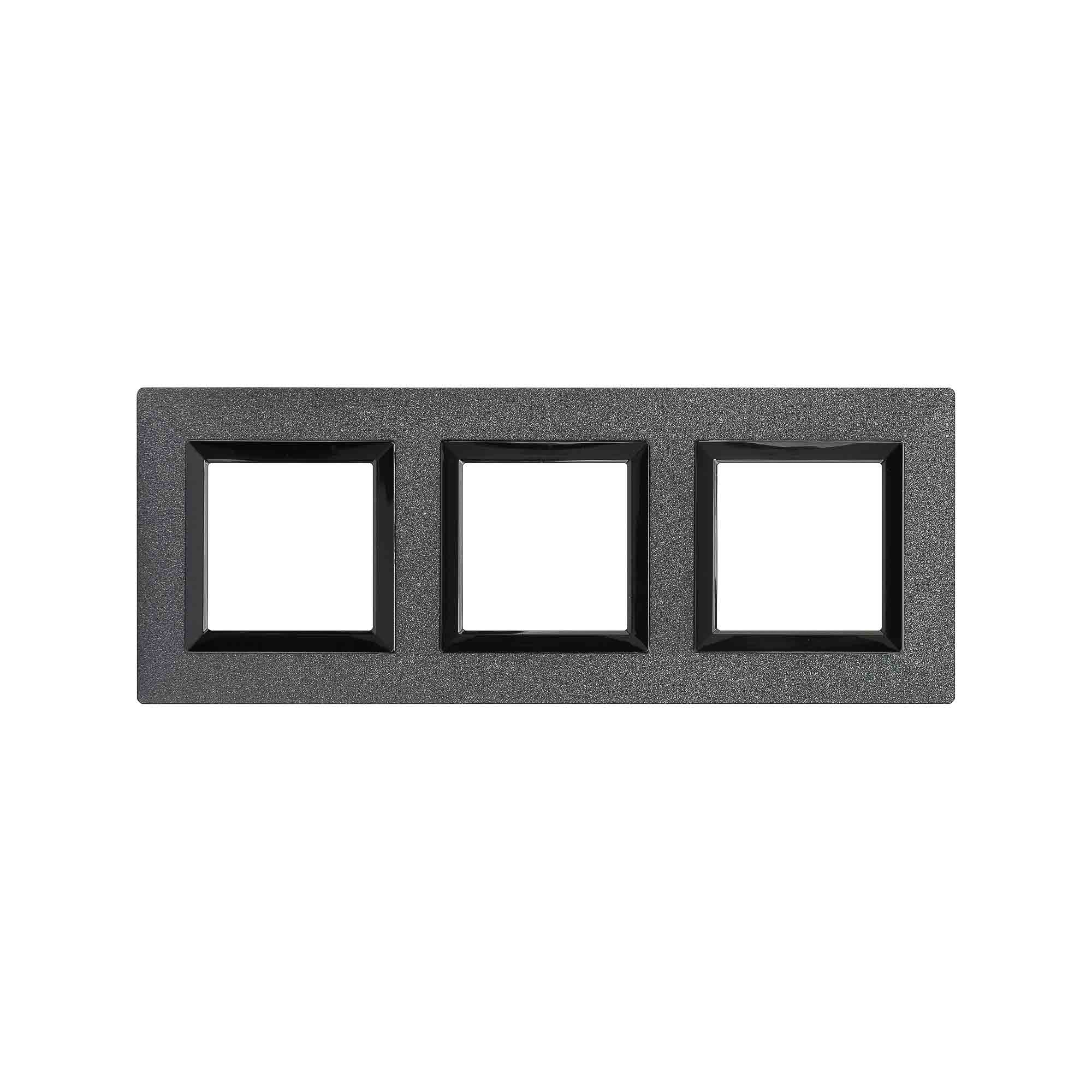 Рамка из металла, "Avanti", графитовая, 3 поста (6 мод.)