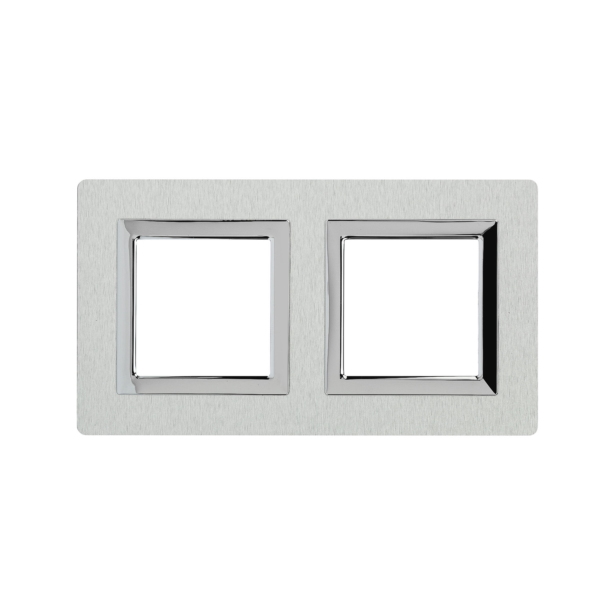 Рамка из алюминия, "Avanti", серая, 2 поста (4 мод.)