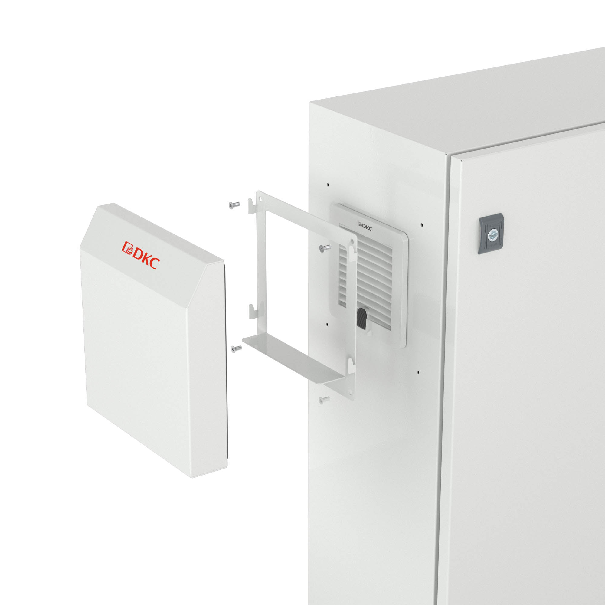 Защитная панель IP56, листовая сталь RAL9005, для вентиляторов и решеток 150x150 мм