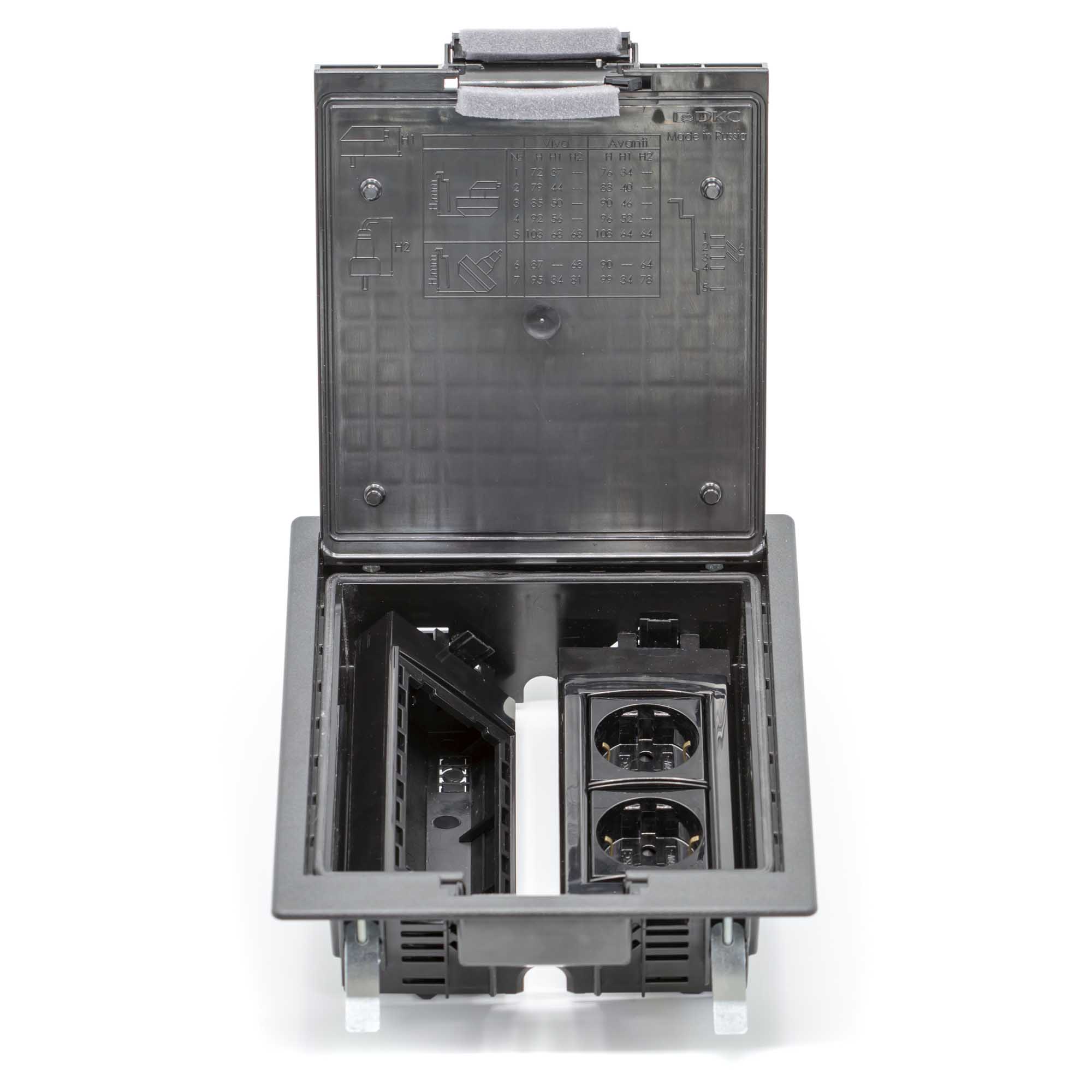 Лючок напольный c изменяемой глубиной, 8 модулей 