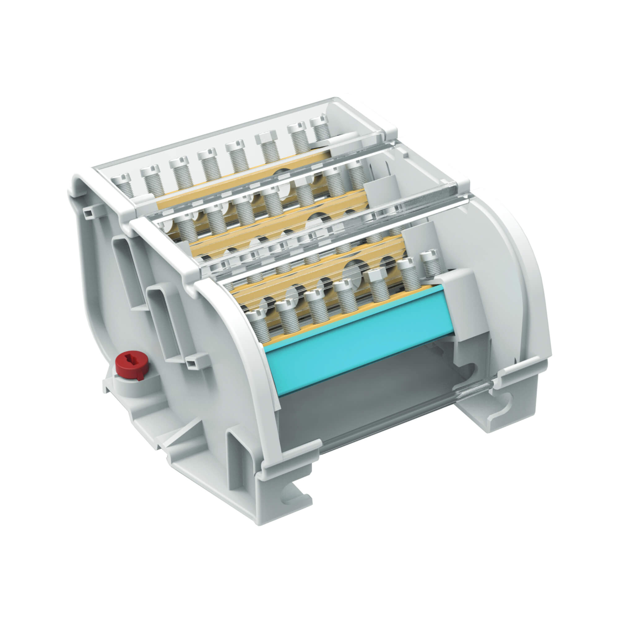 Блок распределения многополюсный 4 полюса, 160А 1/95кв.мм, 8/25кв.мм