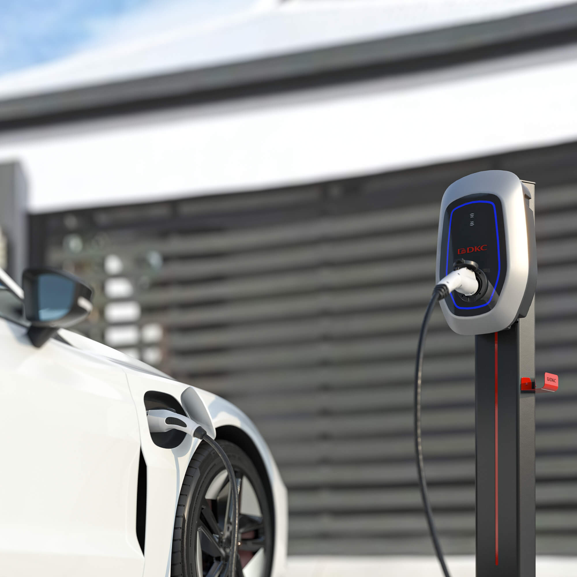 Зарядная станция переменного тока (AC) - EOS Charge 7,4kW T2C с кабелем- RFID -WiFi - LAN