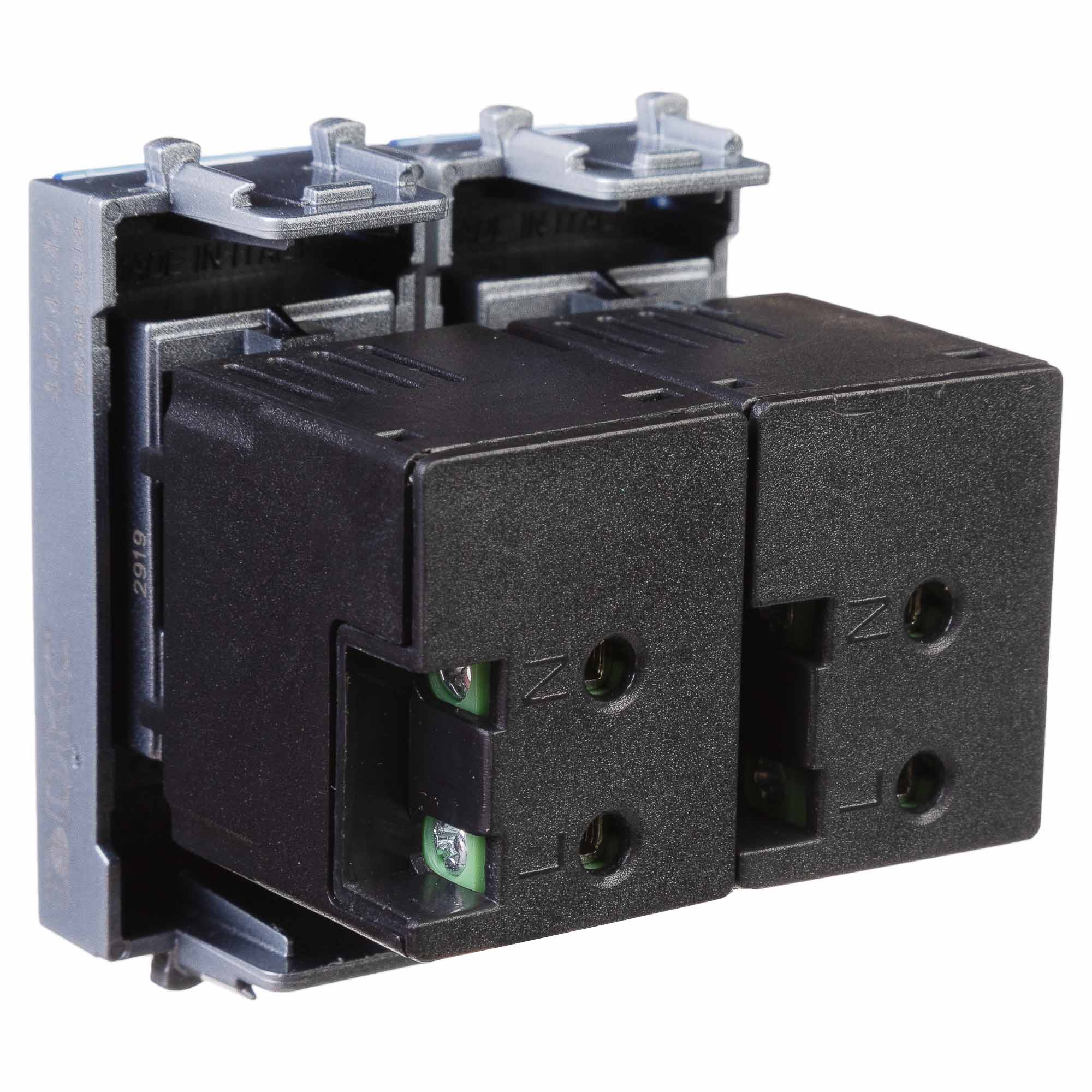 USB зарядное устройство модульное,  "Avanti", "Закаленная сталь", 2модуля, 2.1 А