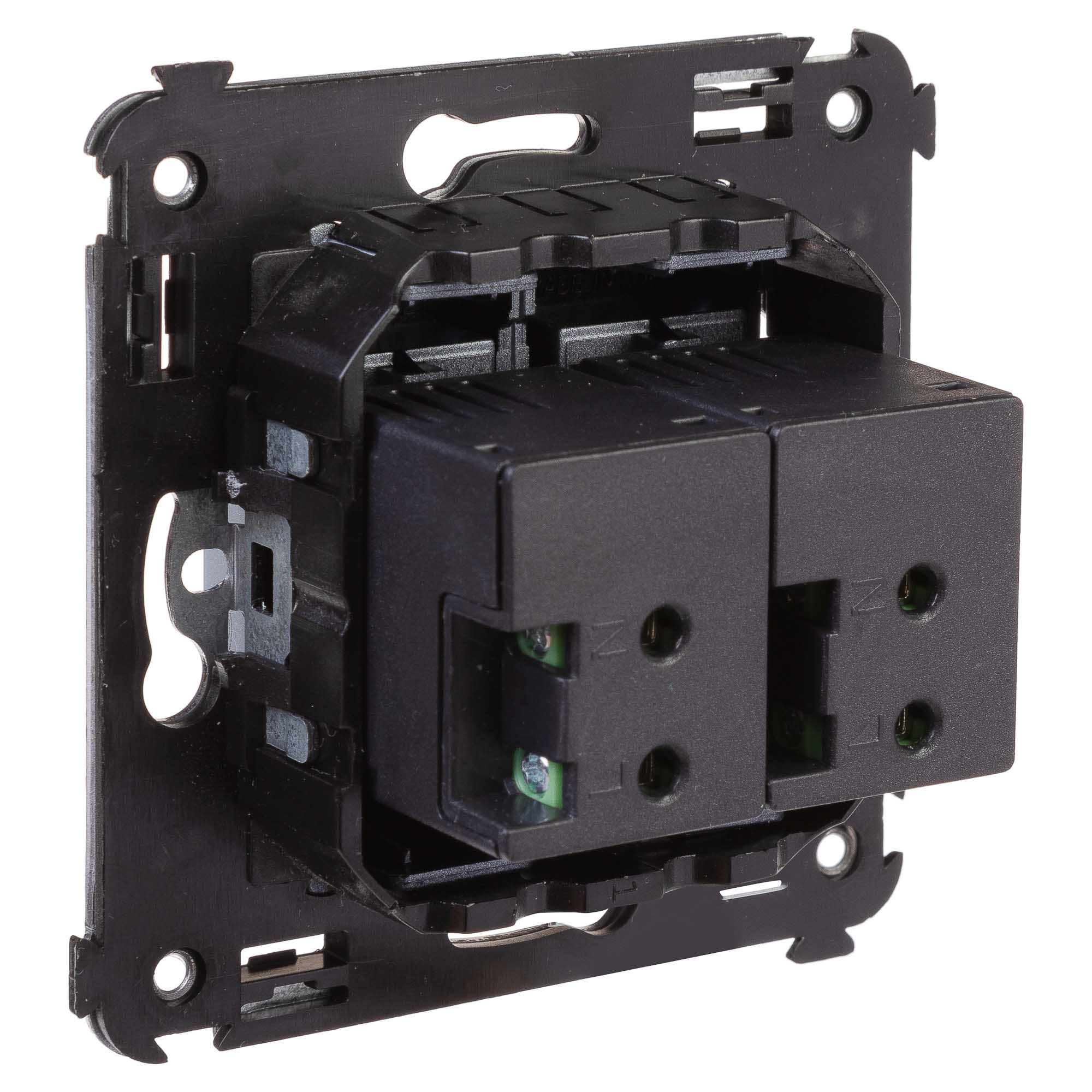 USB зарядное устройство в стену, "Avanti", "Закаленная сталь", 2.1 А