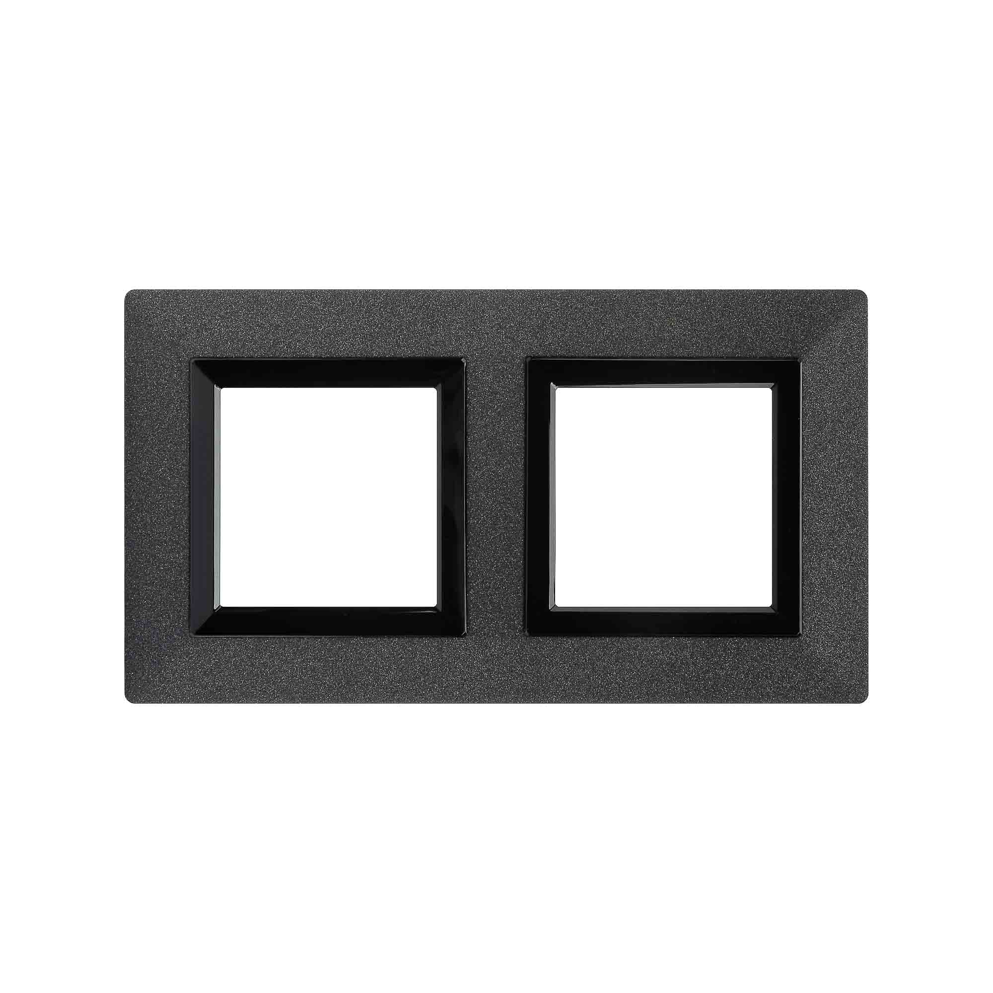 Рамка из металла, "Avanti", графитовая, 2 поста (4 мод.)