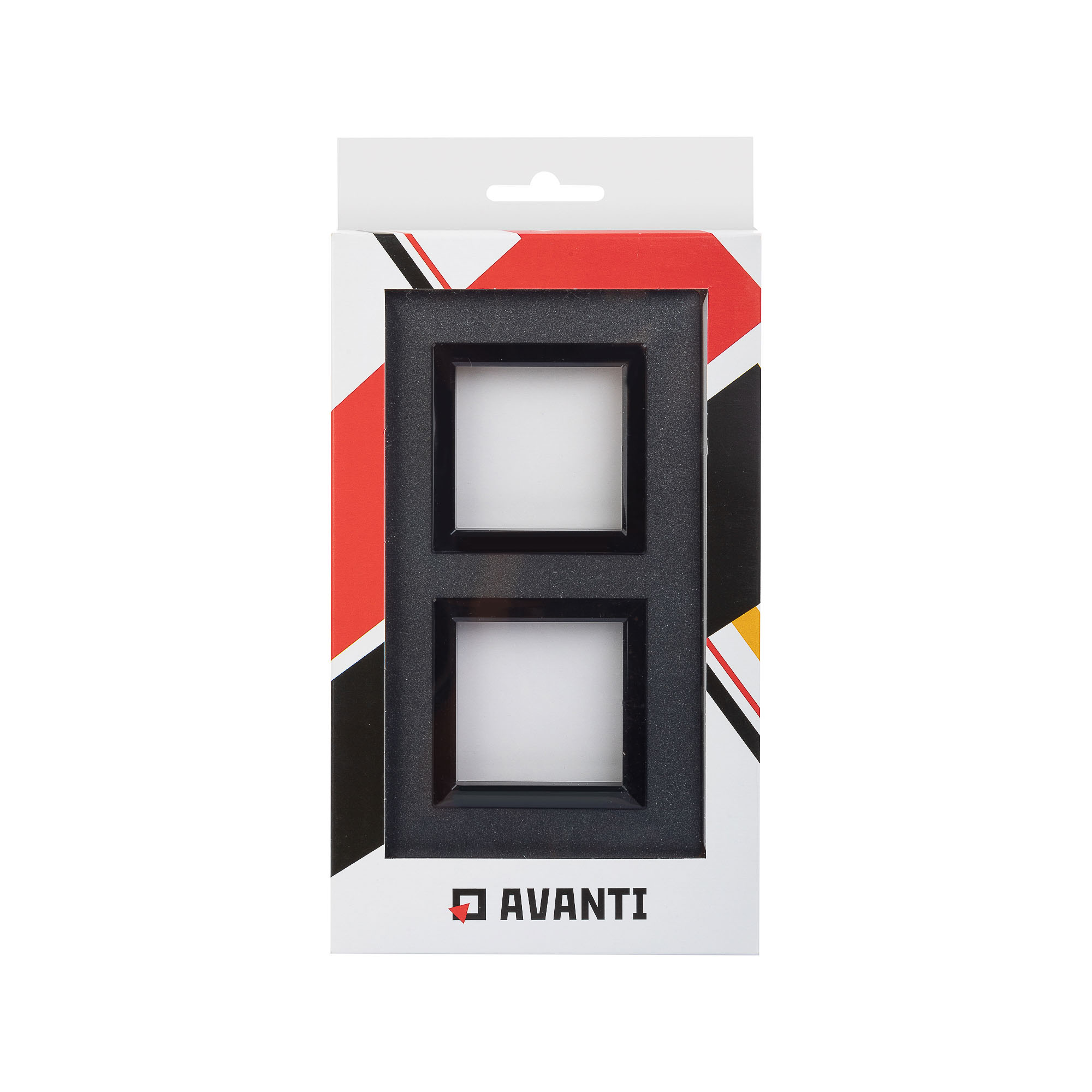 Рамка из металла, "Avanti", графитовая, 2 поста (4 мод.)