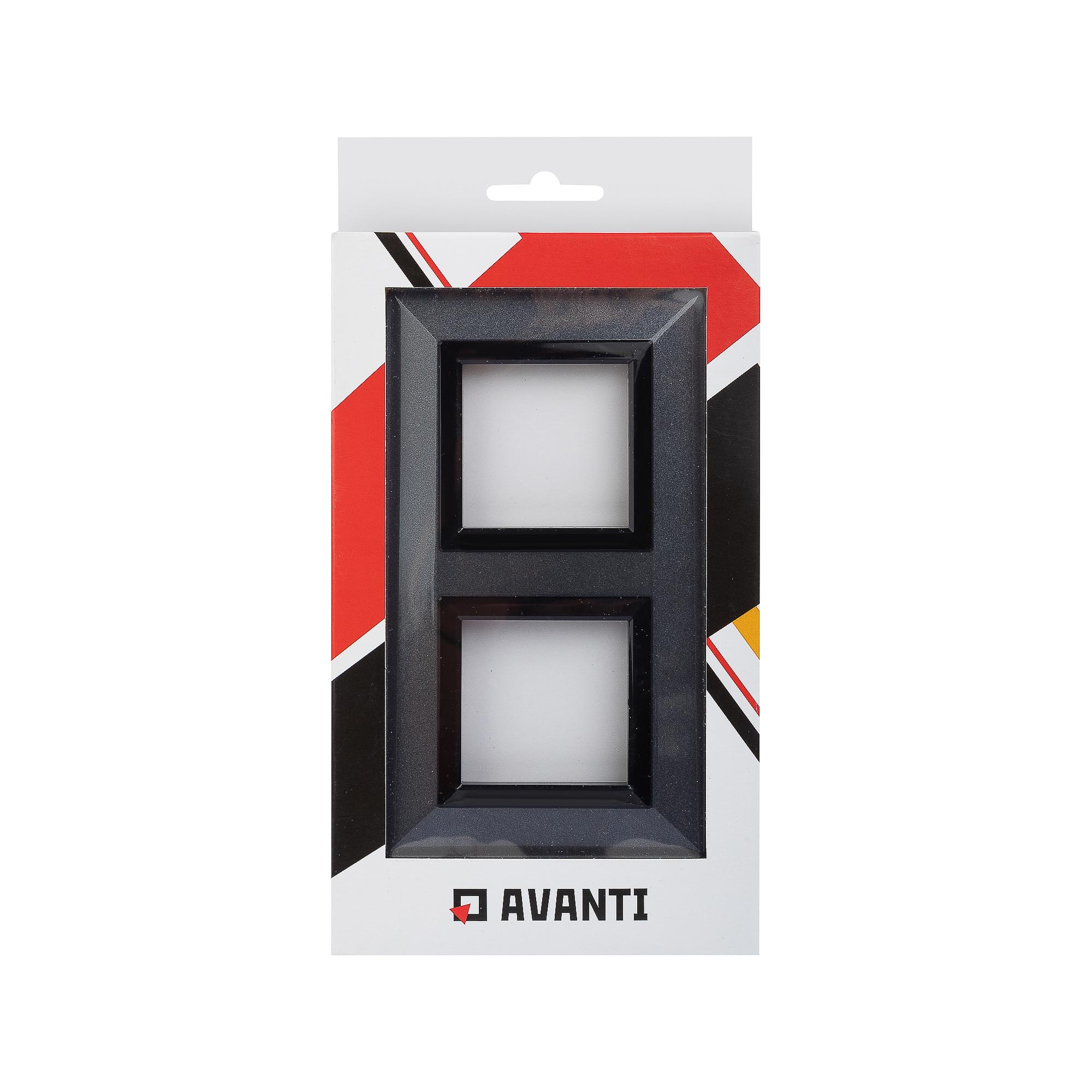 Рамка из металла, "Avanti", темно-серая, 2 поста (4 мод.)