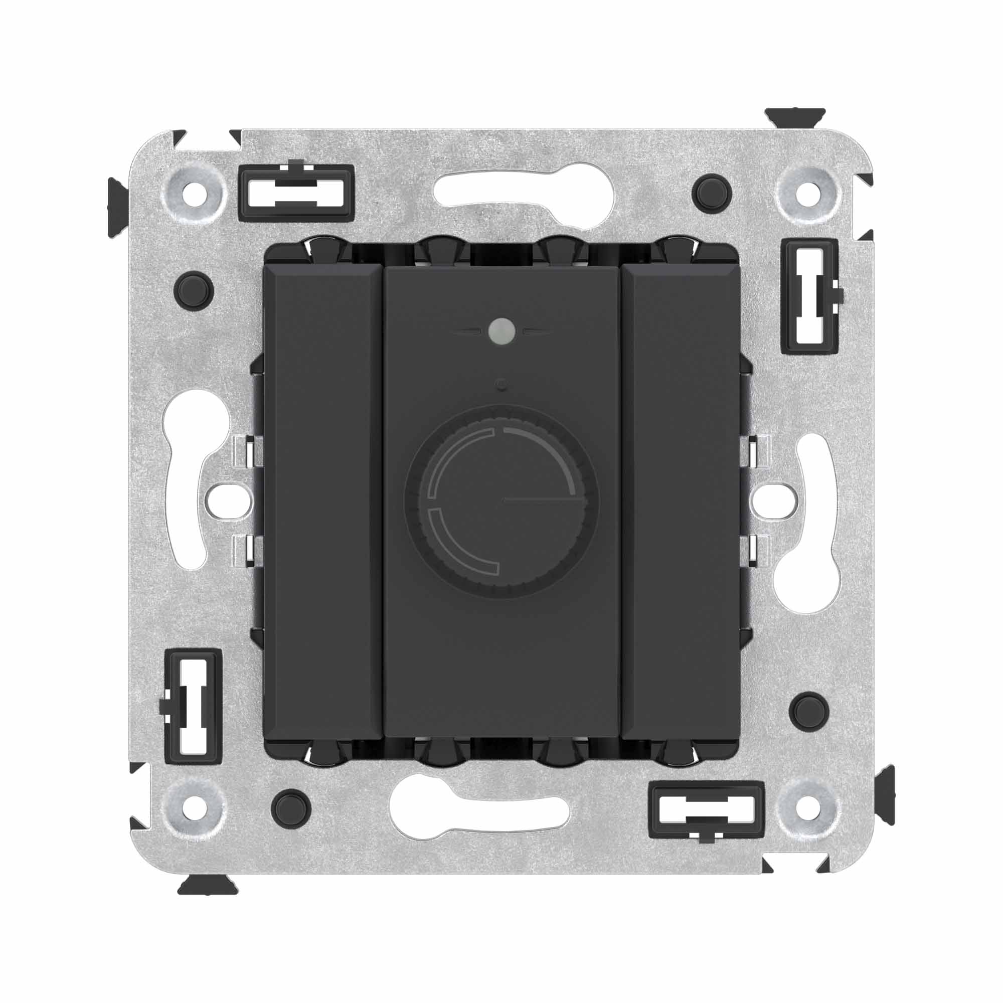 Диммер поворотный в стену, "Avanti", "Черный матовый"