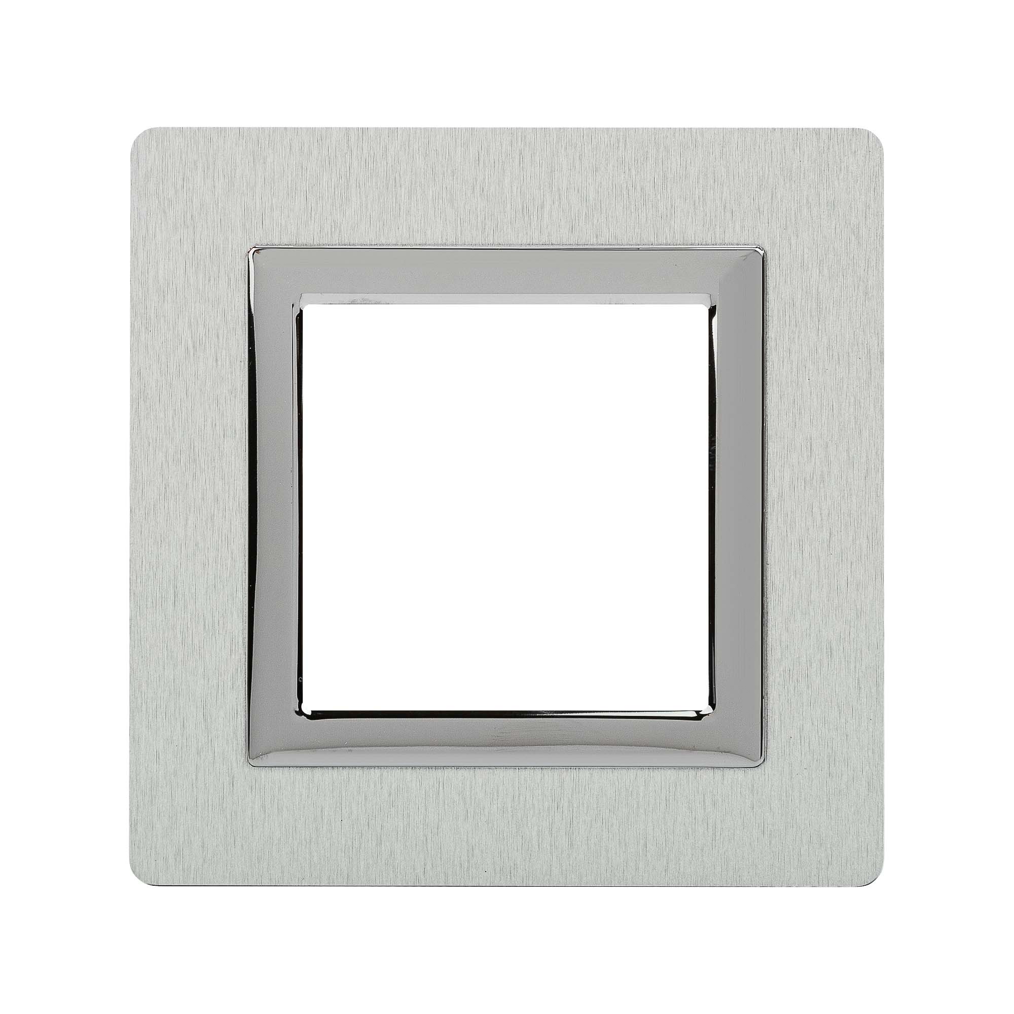 Рамка из алюминия, "Avanti", серая, 1 пост (2 мод.)