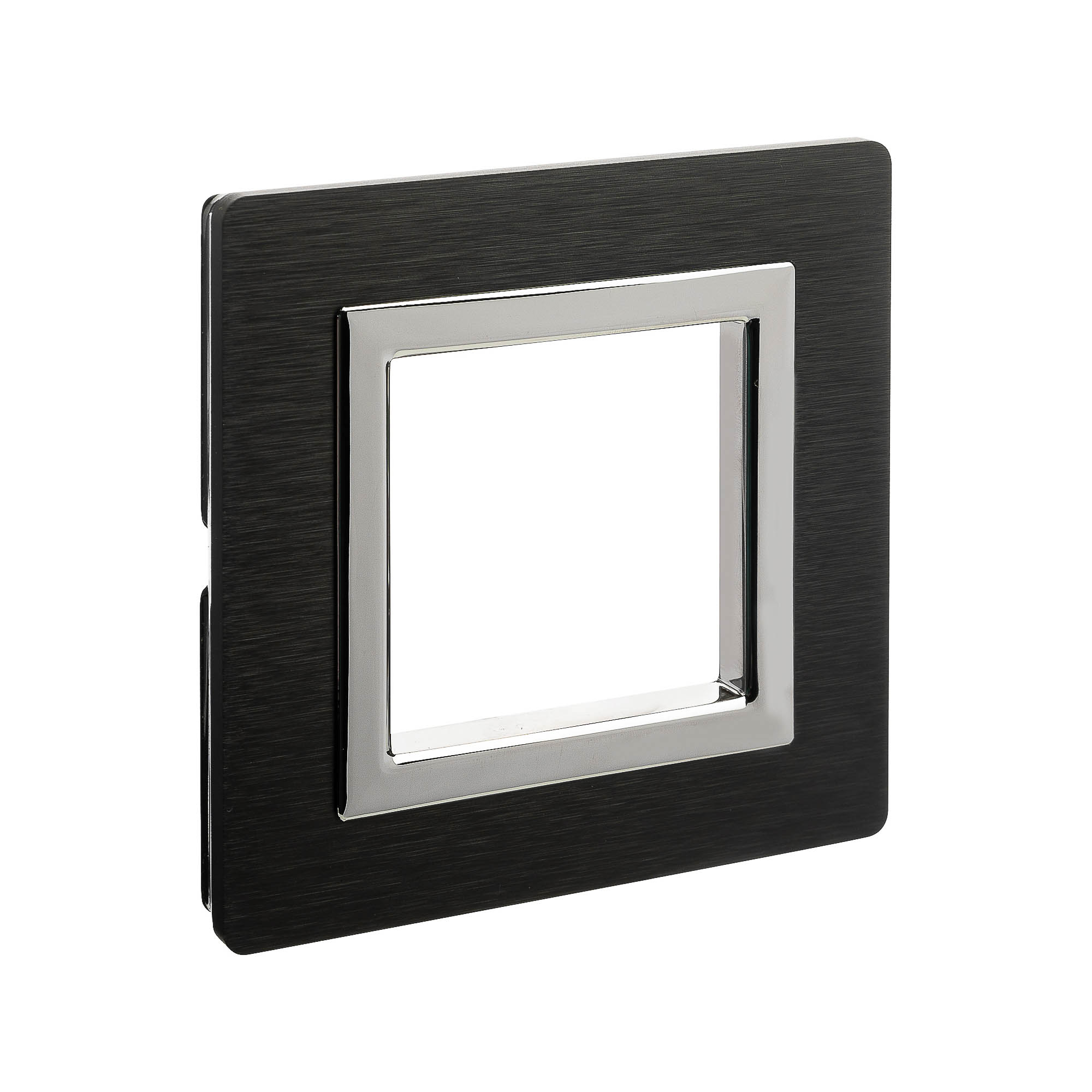 Рамка из алюминия, "Avanti", черная, 1 пост (2 мод.)