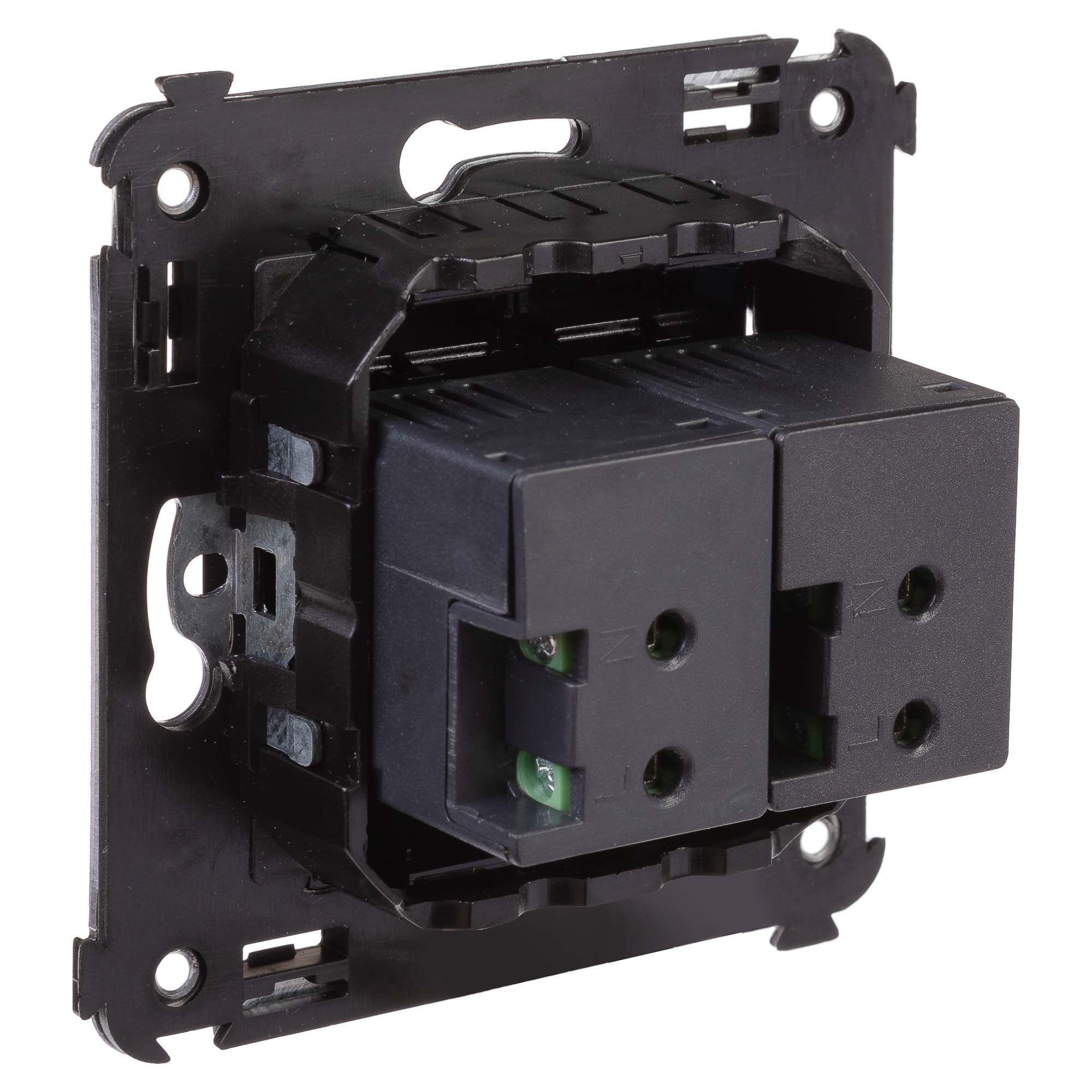 USB зарядное устройство в стену, "Avanti", "Черный квадрат",  , 2.1 А