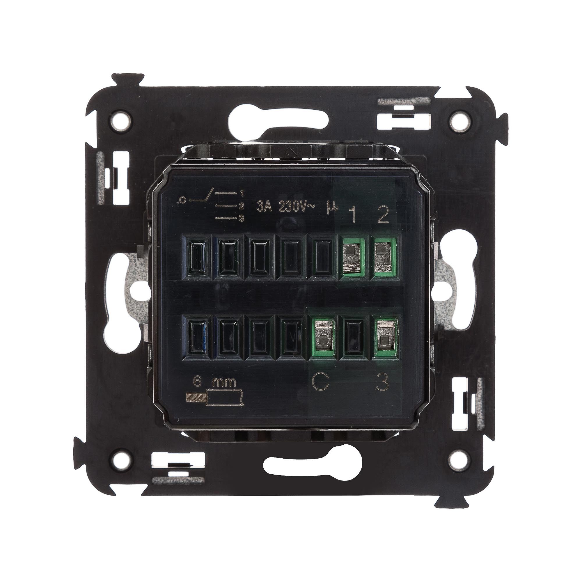 Механизм управления вентиляторами в стену, "Avanti", "Черный квадрат"