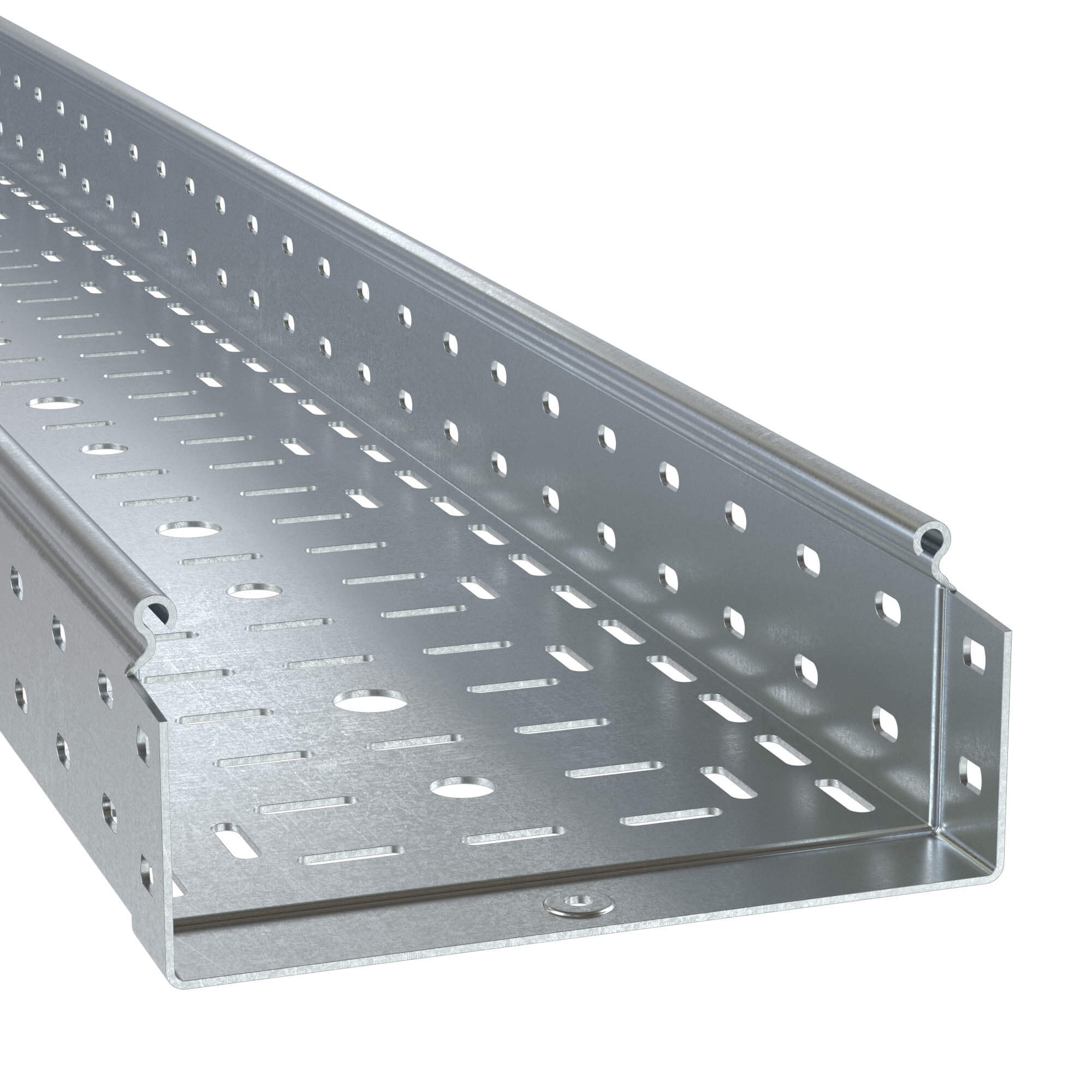 Лоток перфорированный 80х500х3000, 2,0 мм