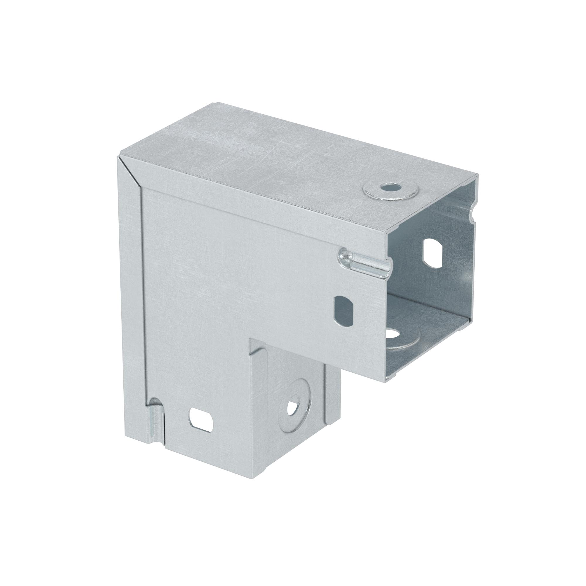 Угол глухой вертикальный вниз 90 градусов 50х50, цинк-ламельный