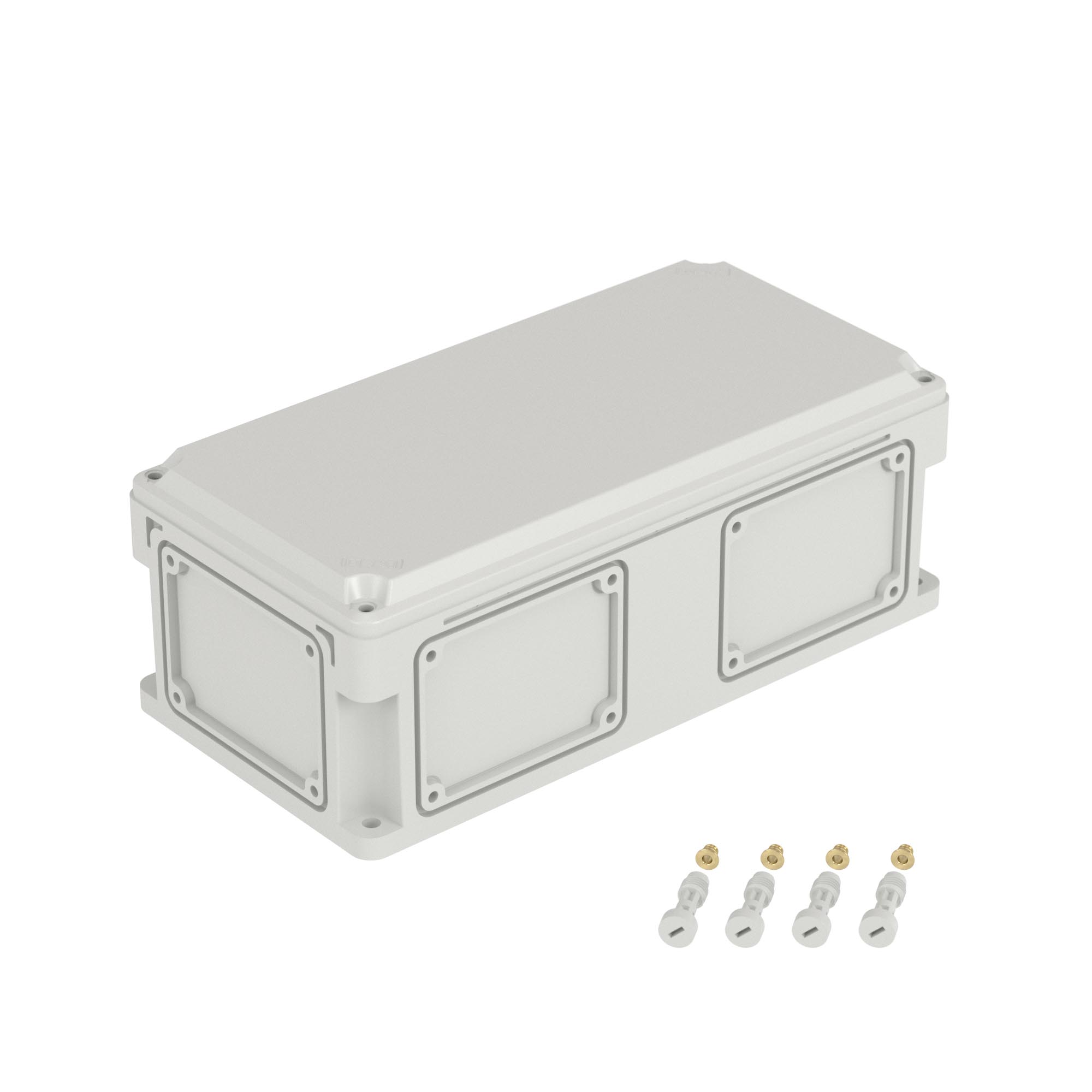 Корпус RAM box без МП 400х200х146 мм, с фланцами, непрозрачная крышка высотой 21 мм, IP66/IP67