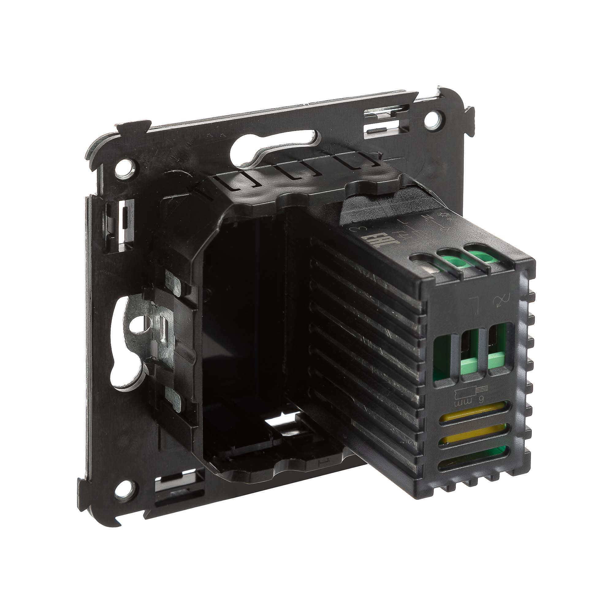 Диммер поворотный в стену, "Avanti", "Черный квадрат"