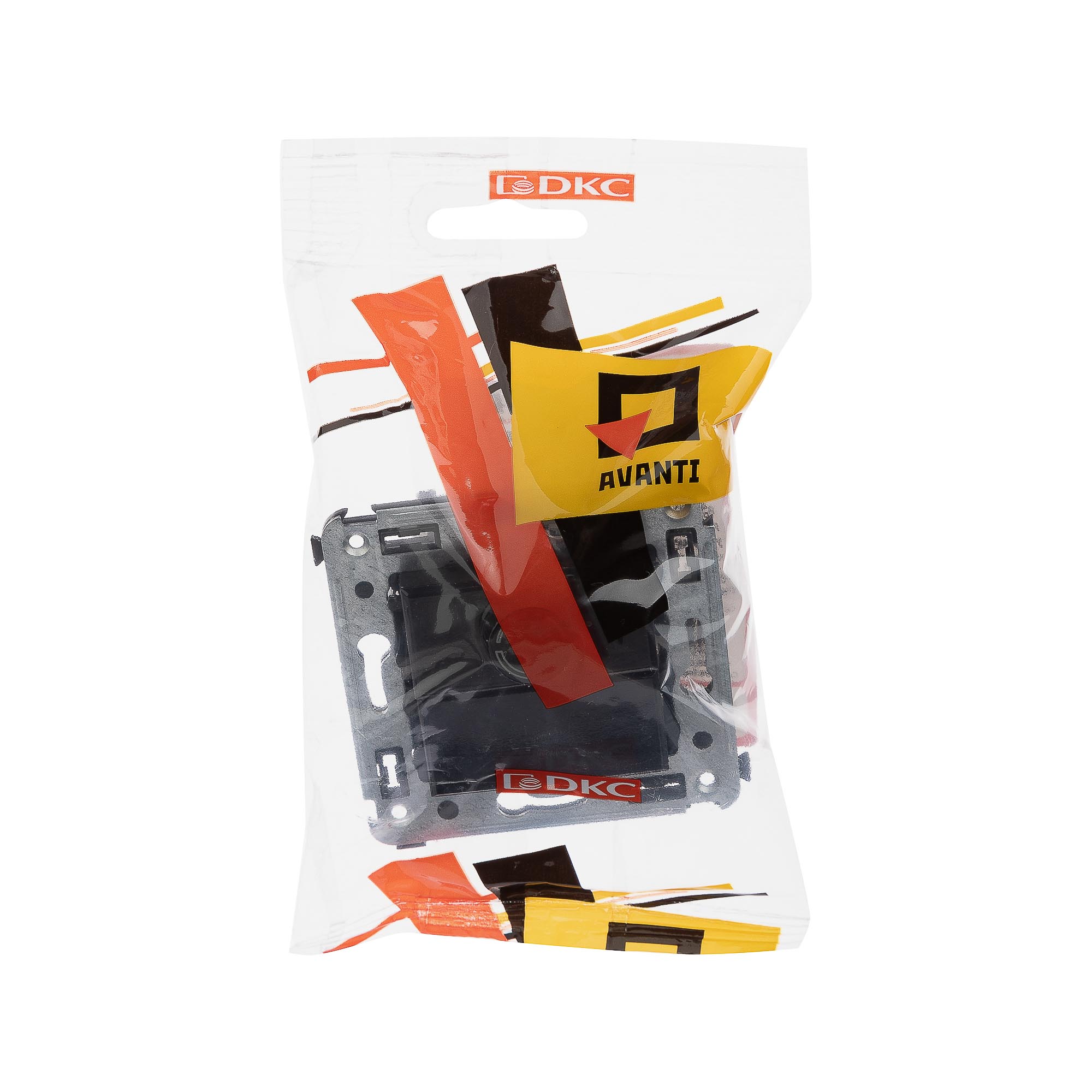 Диммер поворотный в стену, "Avanti", "Черный квадрат"