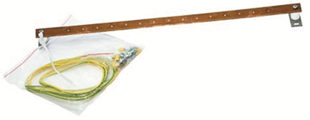 Шина заземления 19" медная