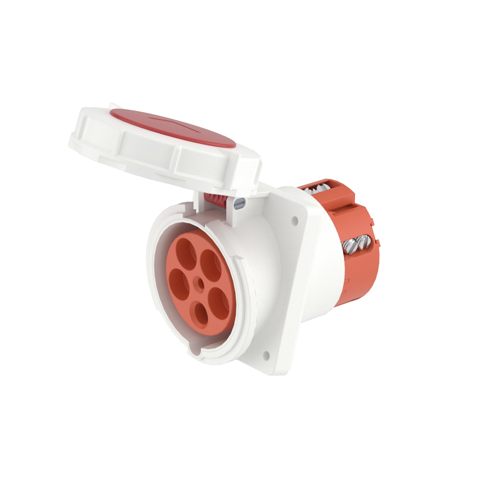 Розетка панельная с наклоном PAS IP67 63A 3P+E+N 400В