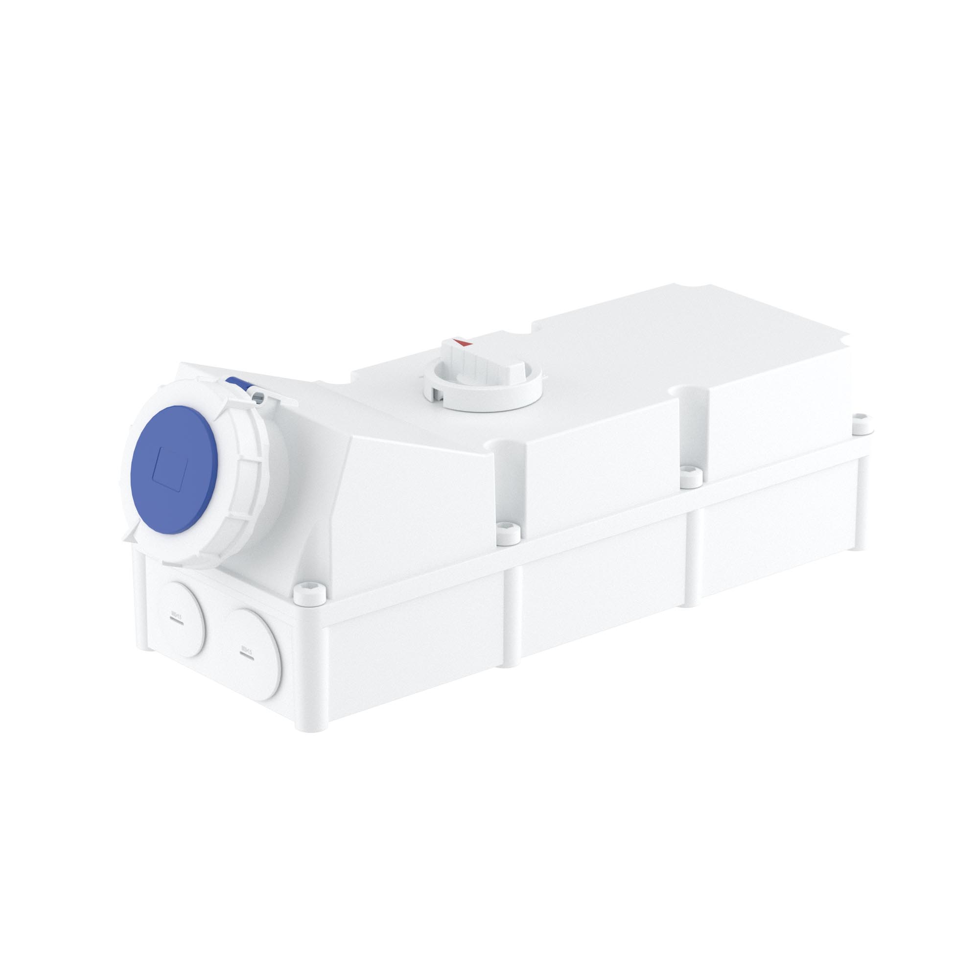 Розетка настенная с механической блокировкой и боковым расположением разъема WIS IP67 125А 2P+E 230В