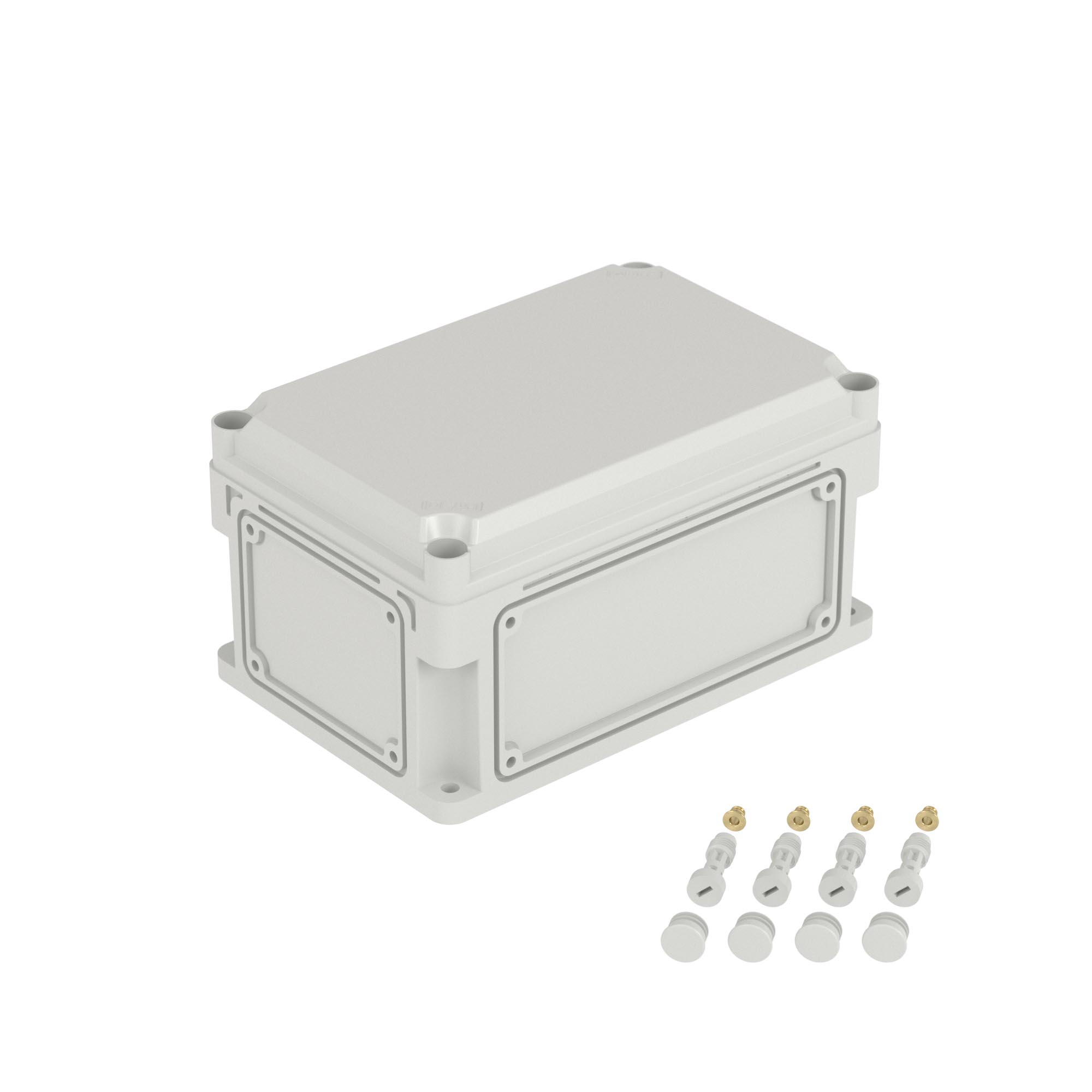 Корпус RAM box без МП 300х200х160 мм, с фланцами, непрозрачная крышка высотой 35 мм, IP66/IP67