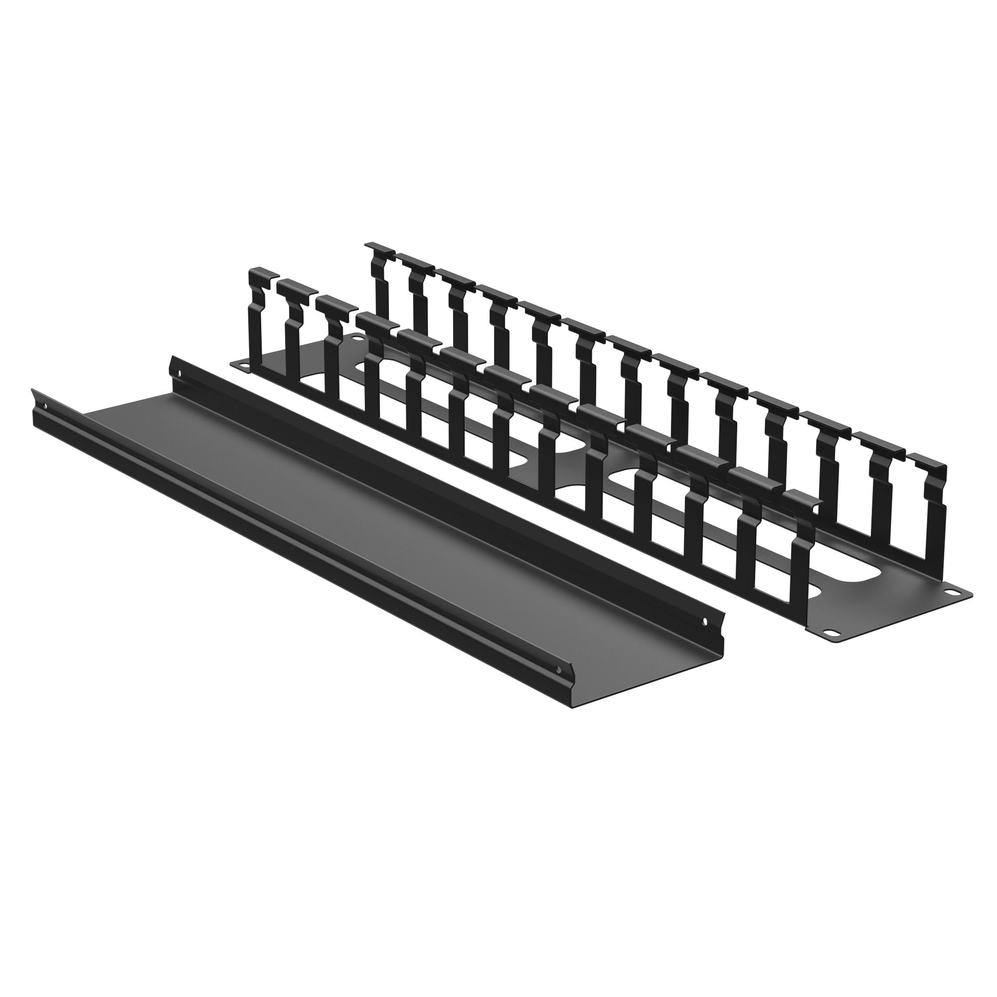 Организатор кабельный с крыш/отв 19" 2U, 60 мм RAL9005